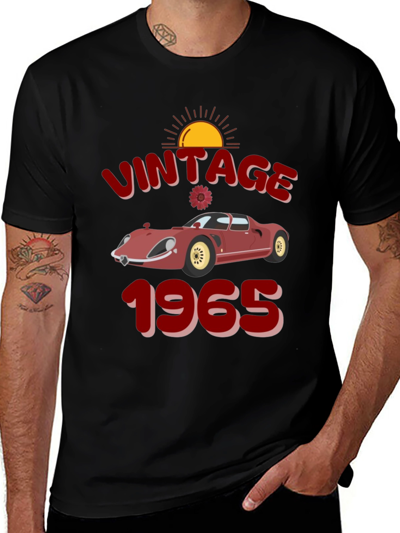 Variant 18 of Vintage 1965 Car Graphic T-Shirt
