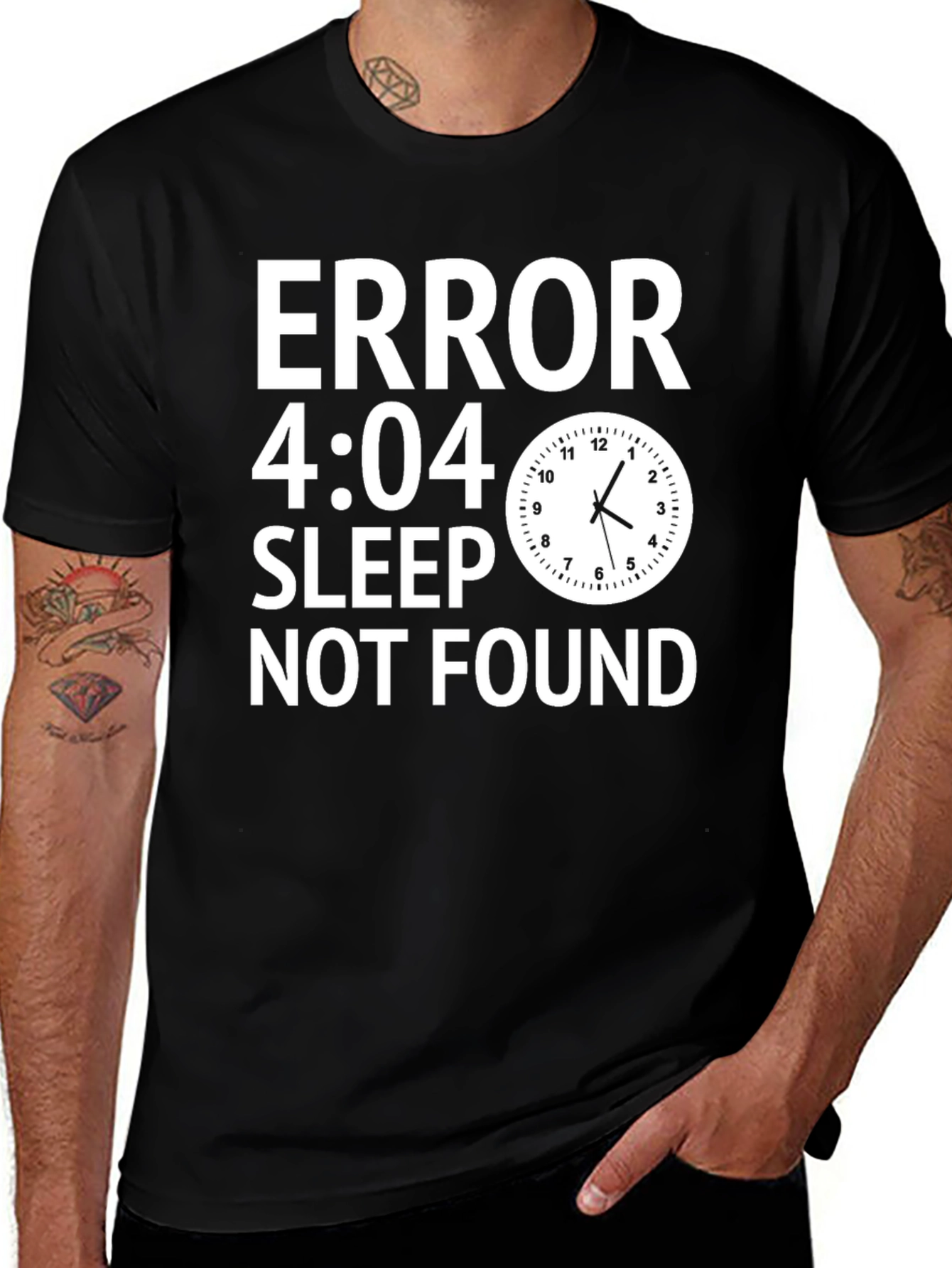 Variant 28 of Error 4:04 Sleep Not Found Graphic Tee
