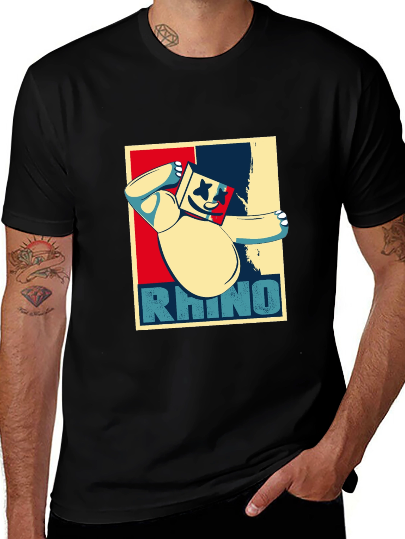 Variant 25 of Rhino Graphic T-Shirt - Cool Design