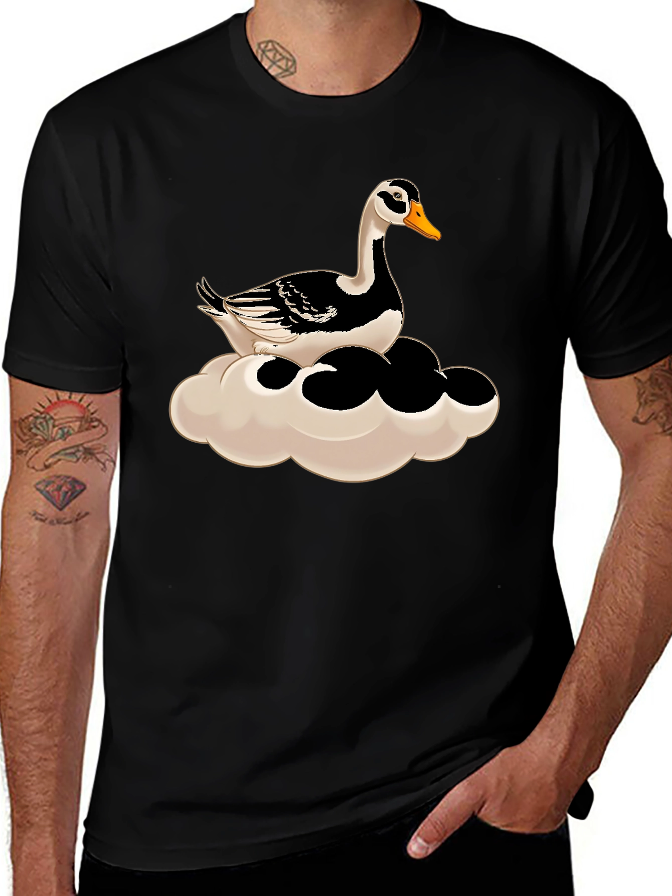 Variant 8 of Duck on Cloud Graphic Tee - Unisex
