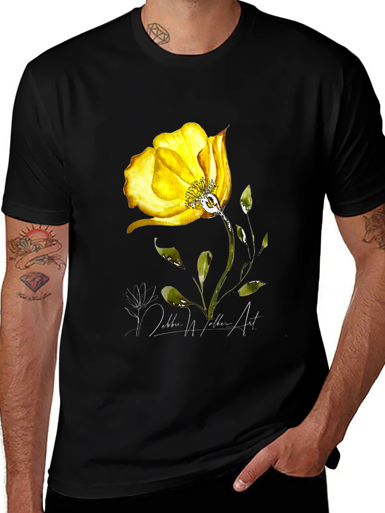 Variant 24 of Yellow Floral Graphic Tee