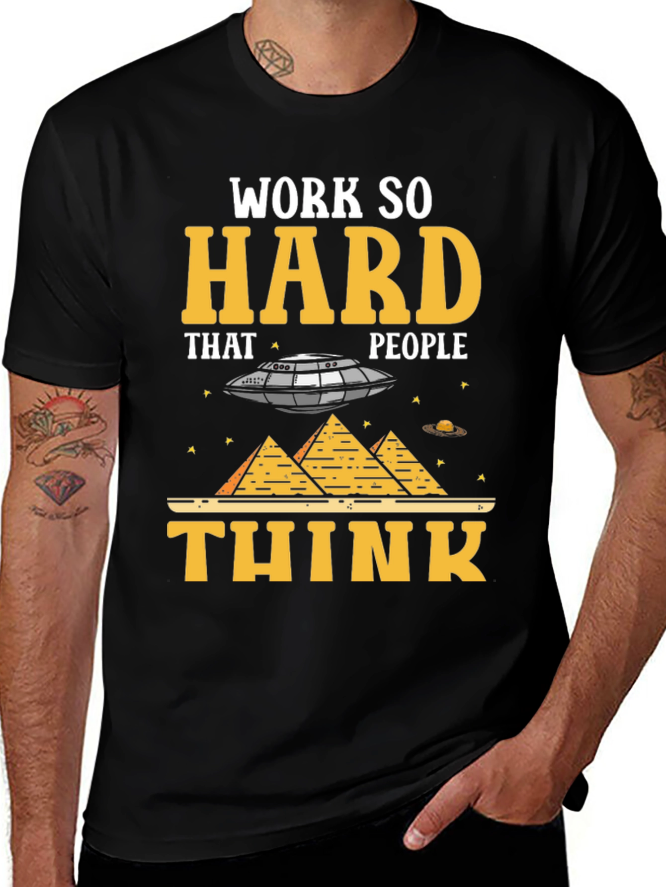 Work So Hard Alien Conspiracy T-Shirt