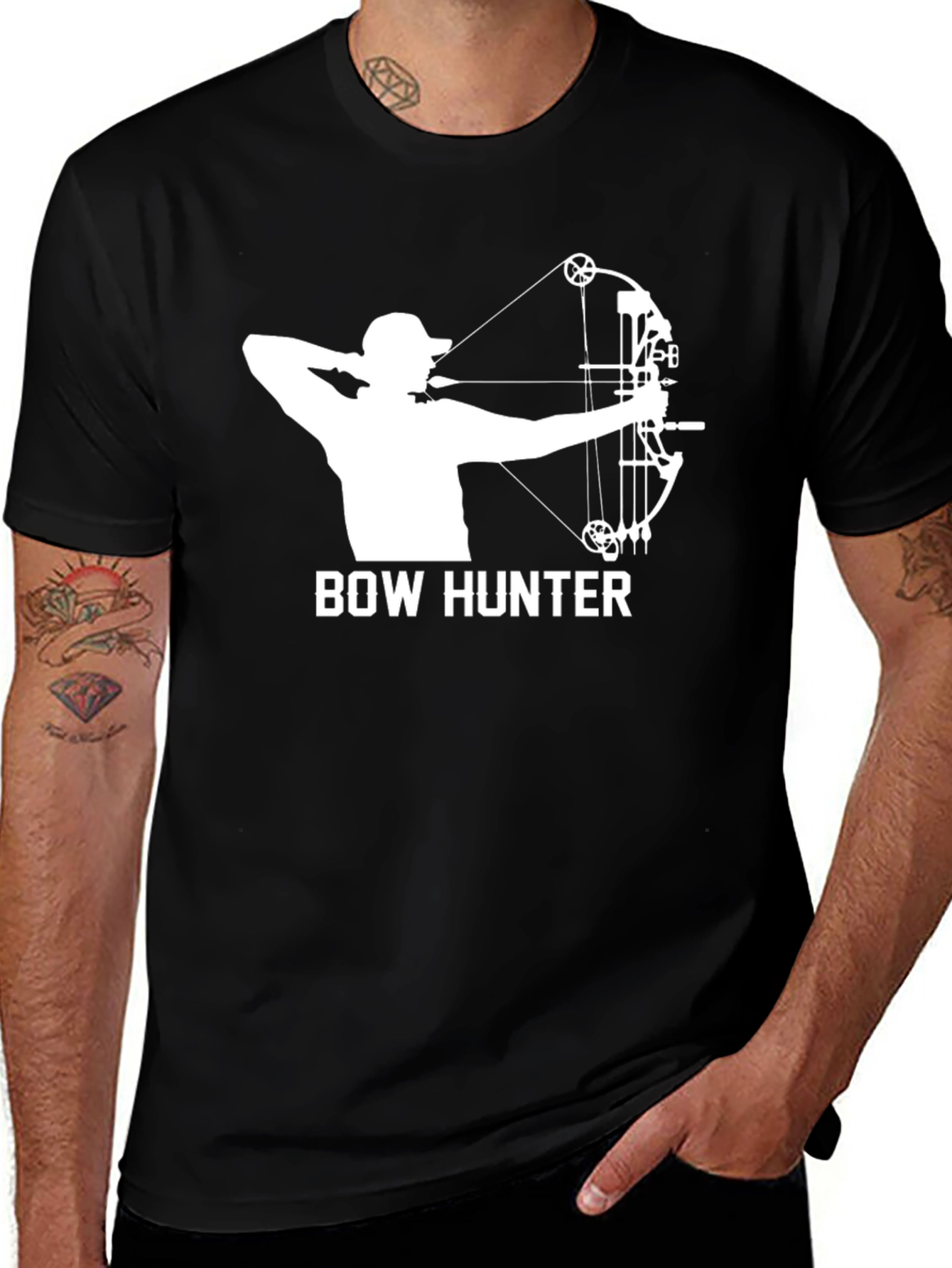 Variant 22 of Bow Hunter Graphic T-Shirt - Archery Tee