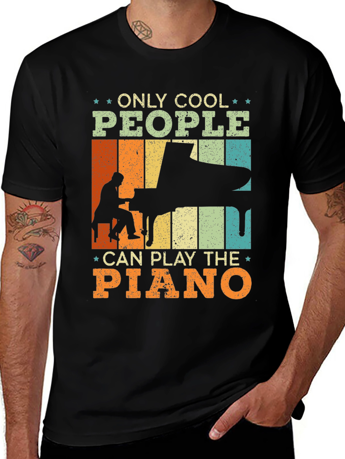 Variant 25 of Cool People Play Piano T-Shirt