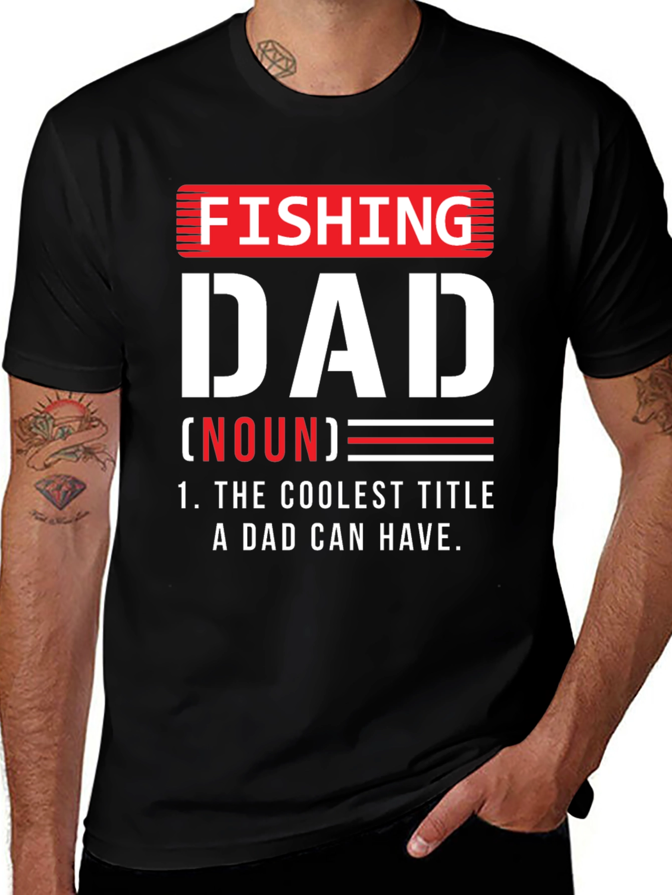 Variant 6 of Fishing Dad T-Shirt - Coolest Dad Title!
