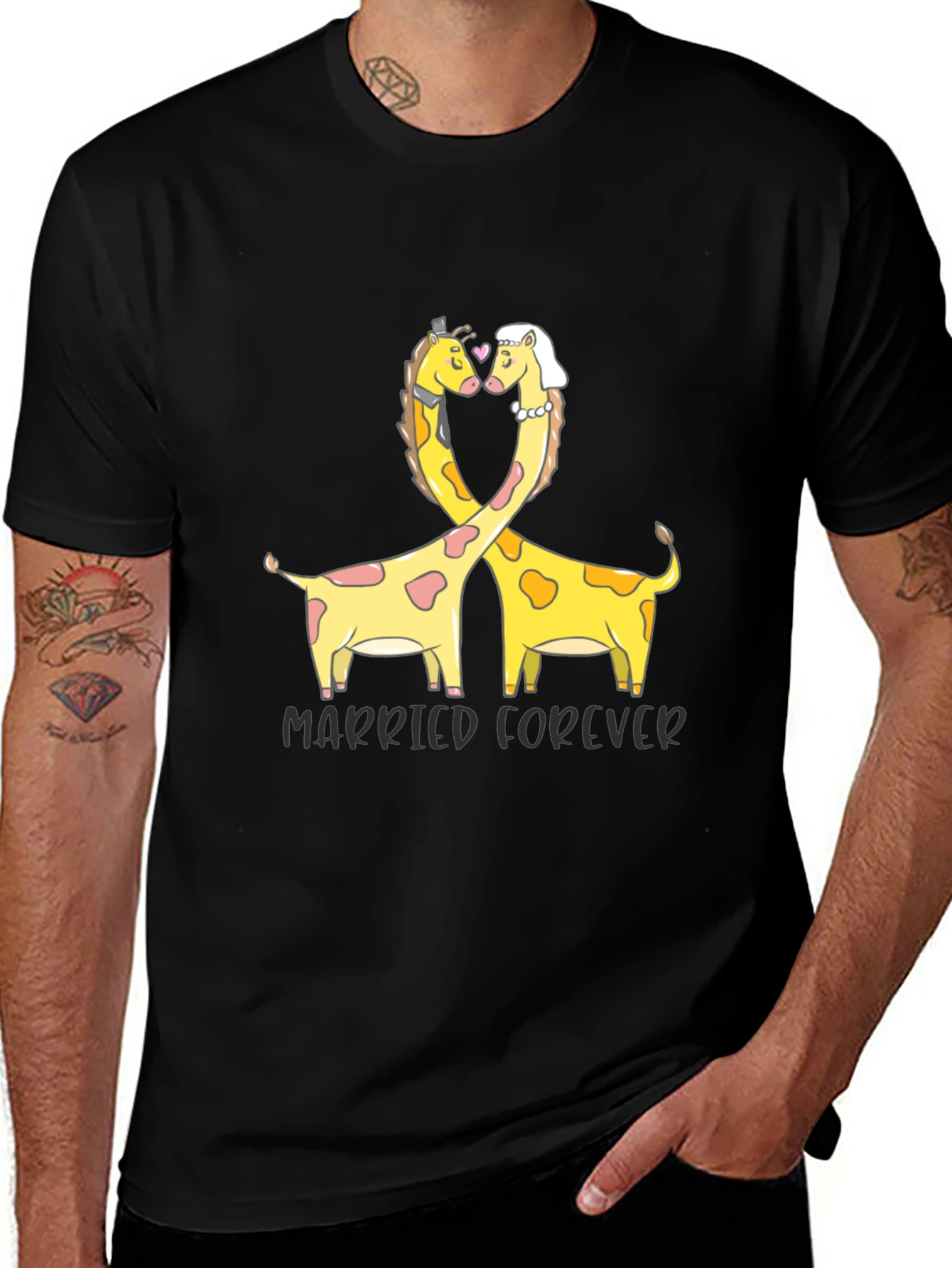 Married Forever Giraffe T-Shirt