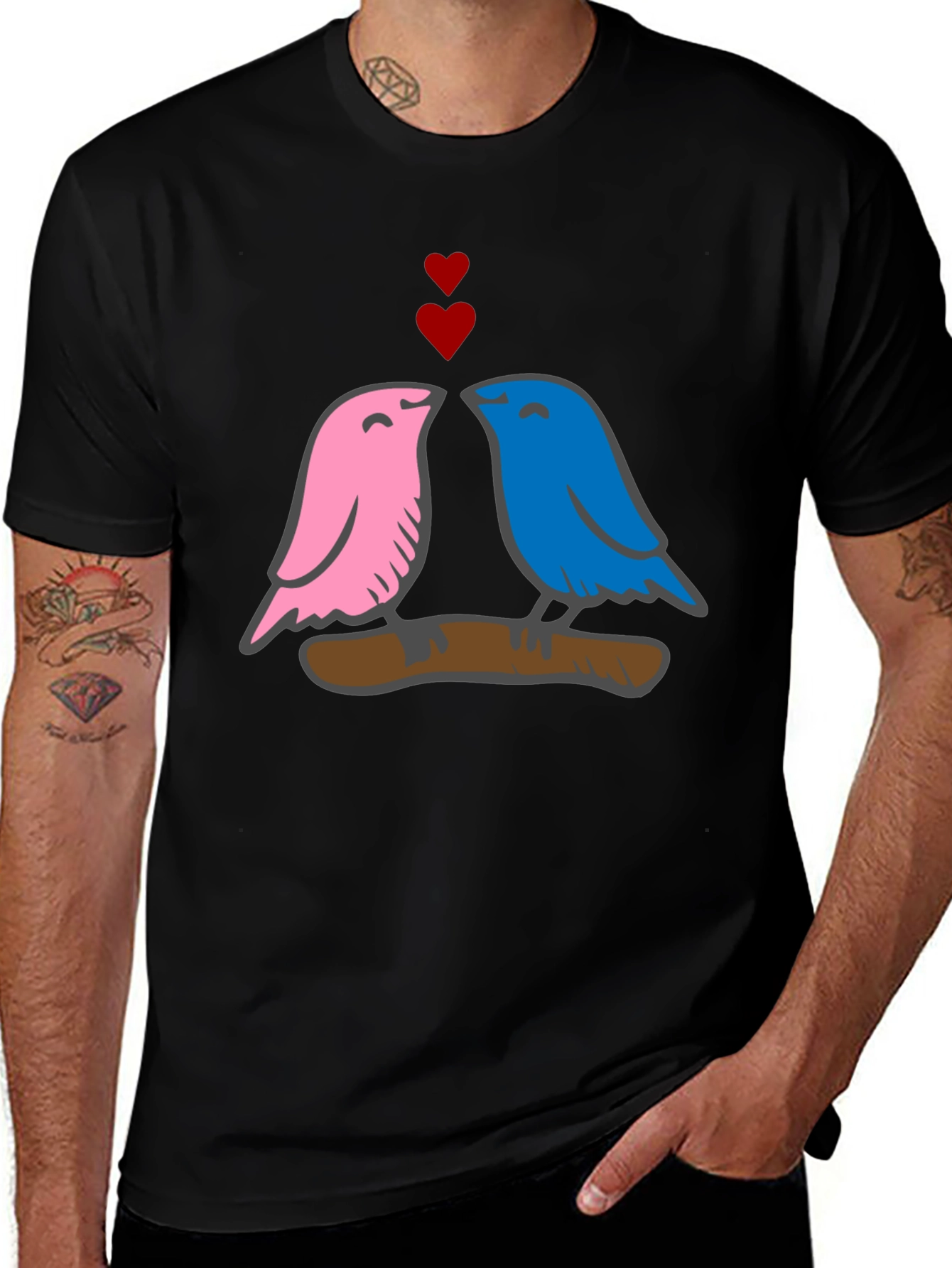 Variant 25 of Love Birds Graphic Tee - Soft Cotton Blend