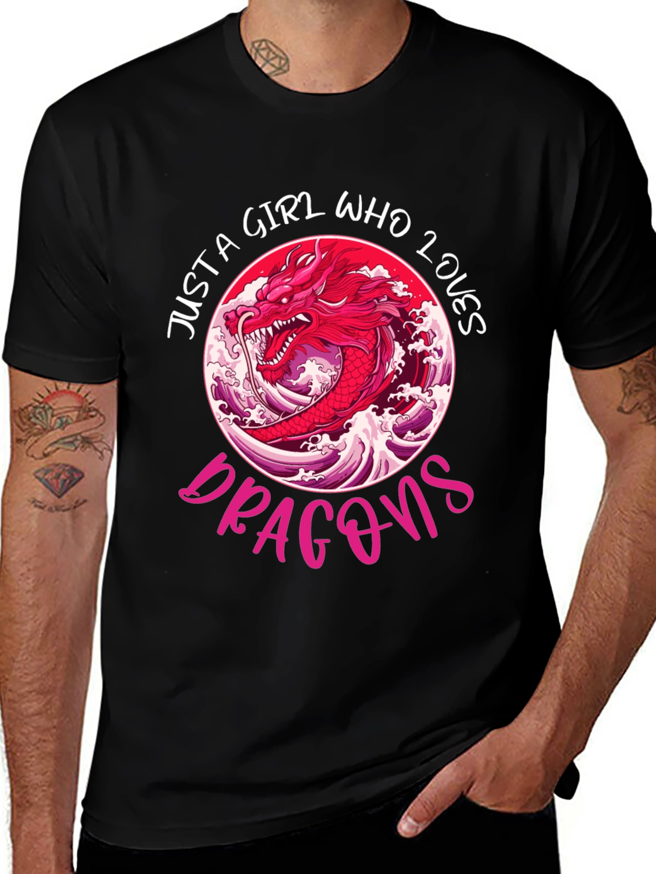 Variant 18 of Girl Who Loves Dragons T-Shirt
