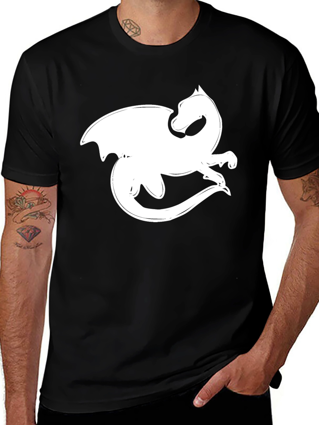 Variant 30 of Dragon Graphic Black T-Shirt