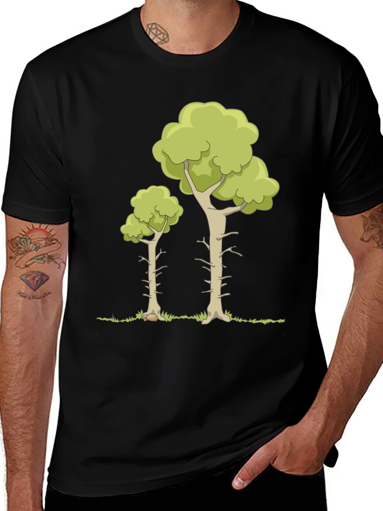 Variant 9 of Cartoon Tree Graphic Tee - Nature Lover T-Shirt