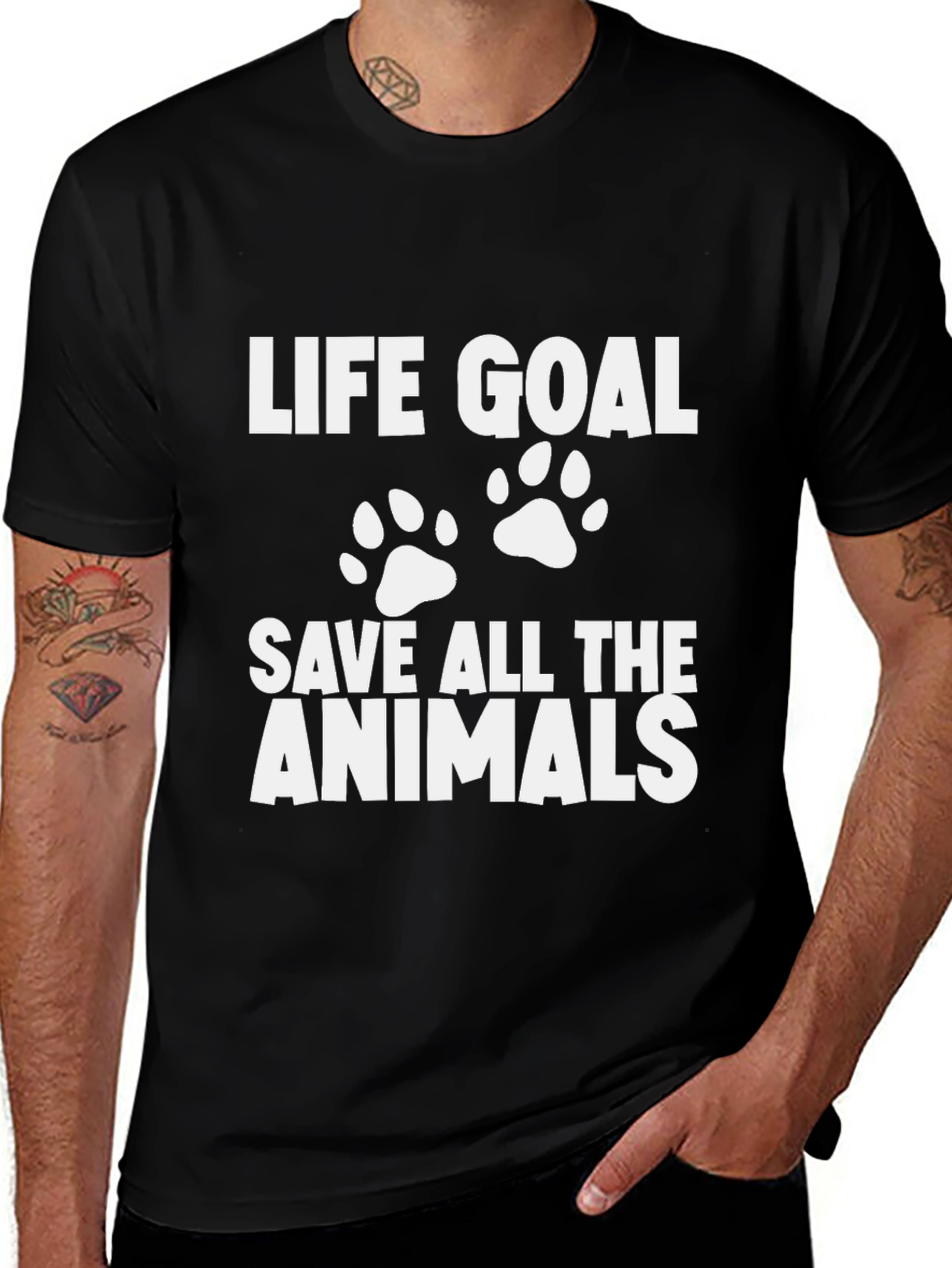 Variant 18 of Life Goal Save All The Animals T-Shirt