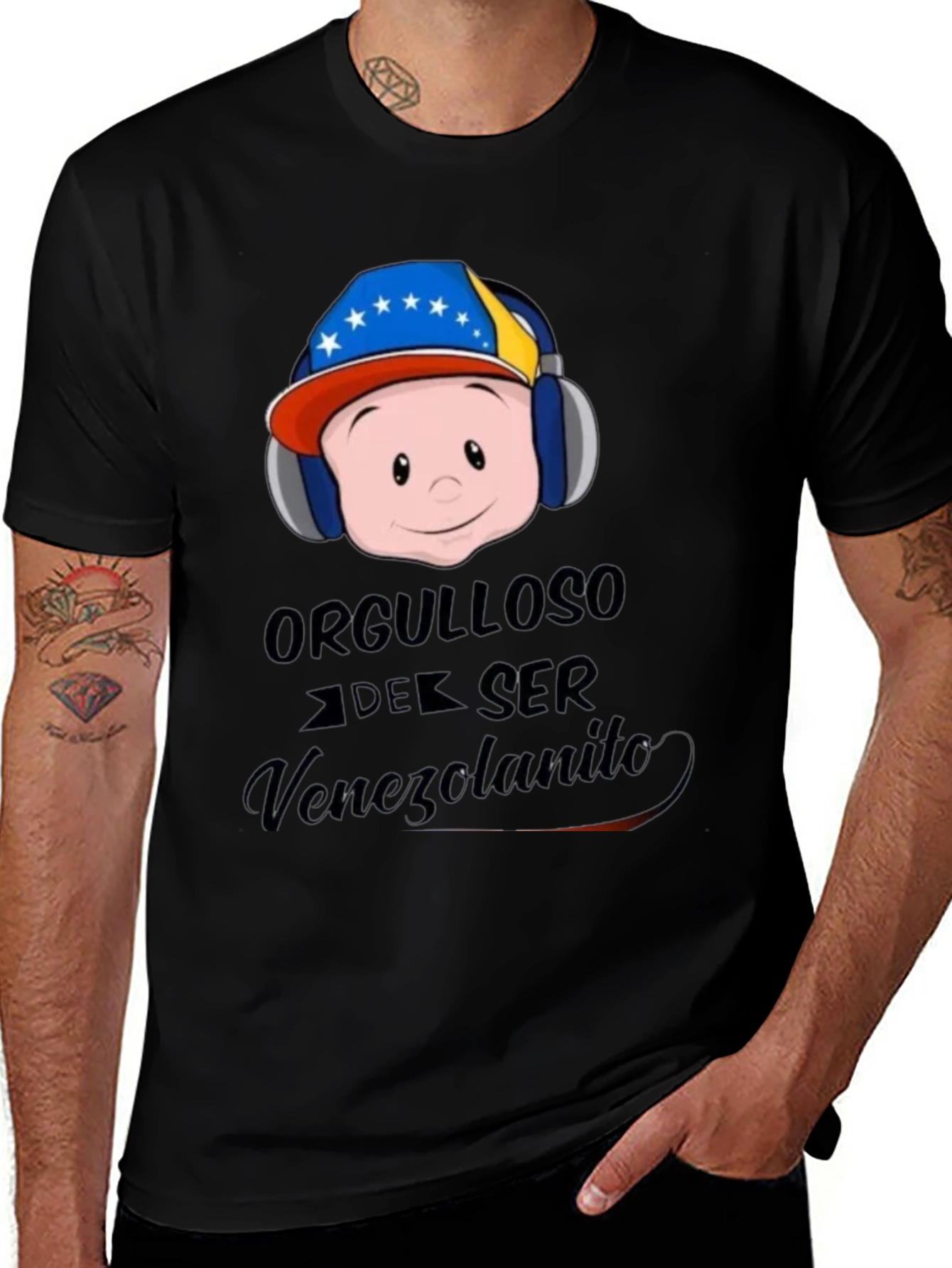 Proud Venezuelan Cartoon Graphic T-Shirt