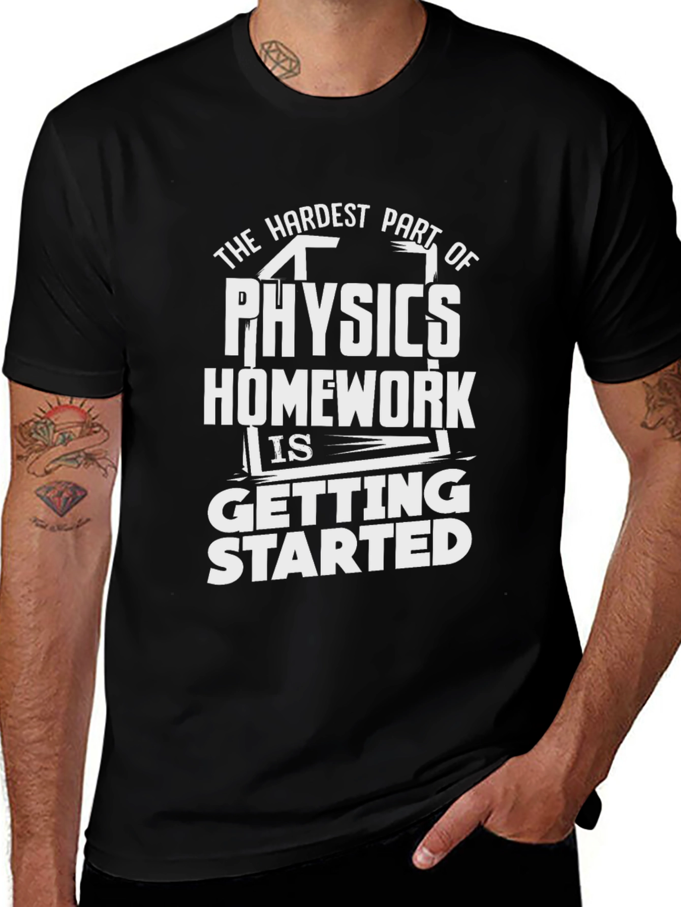 Variant 17 of Physics Homework Graphic Tee - The Hardest Part