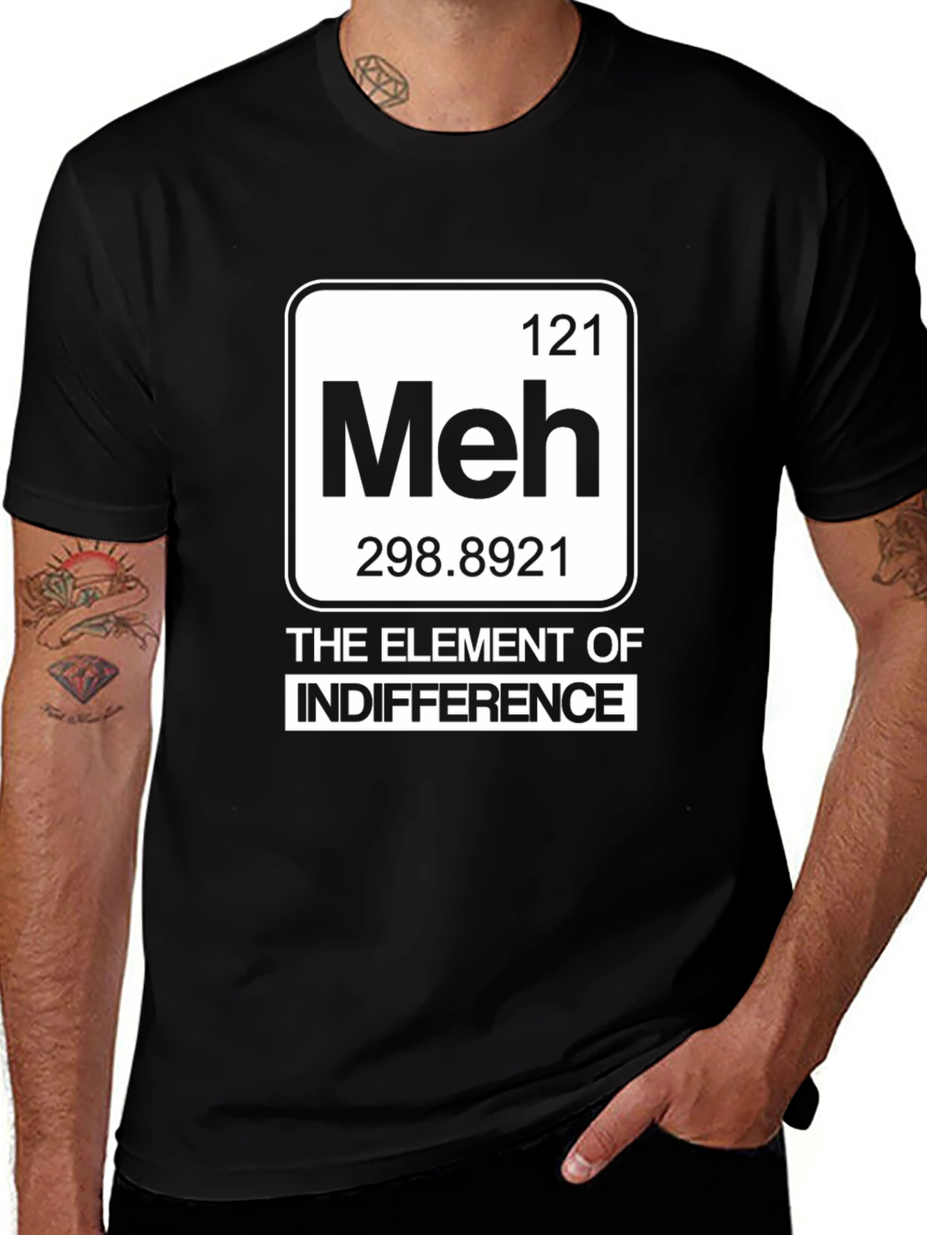 Meh Element T-Shirt - Indifference Periodic Table Style