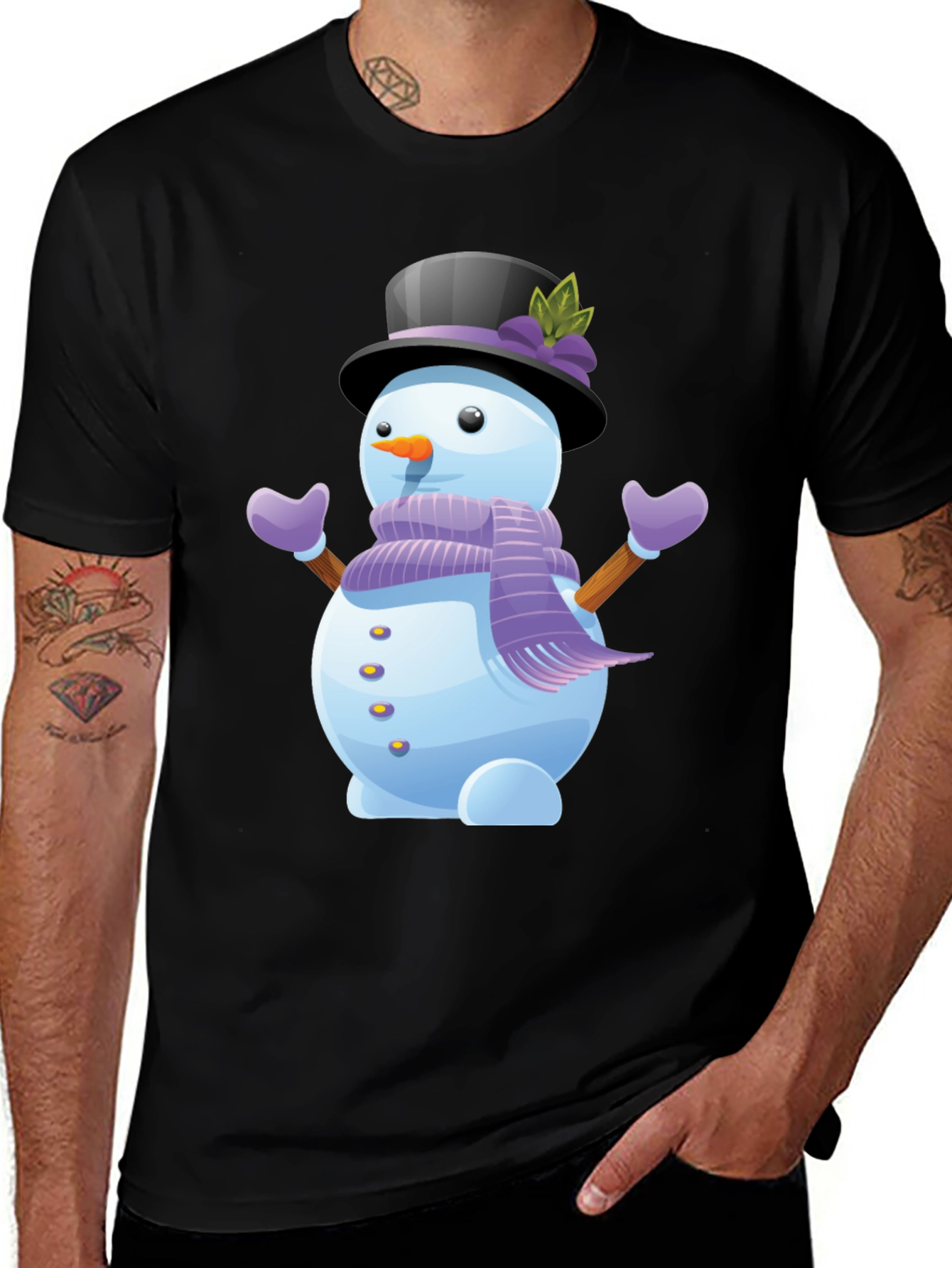 Variant 14 of Snowman Graphic Tee - Holiday Cheer
