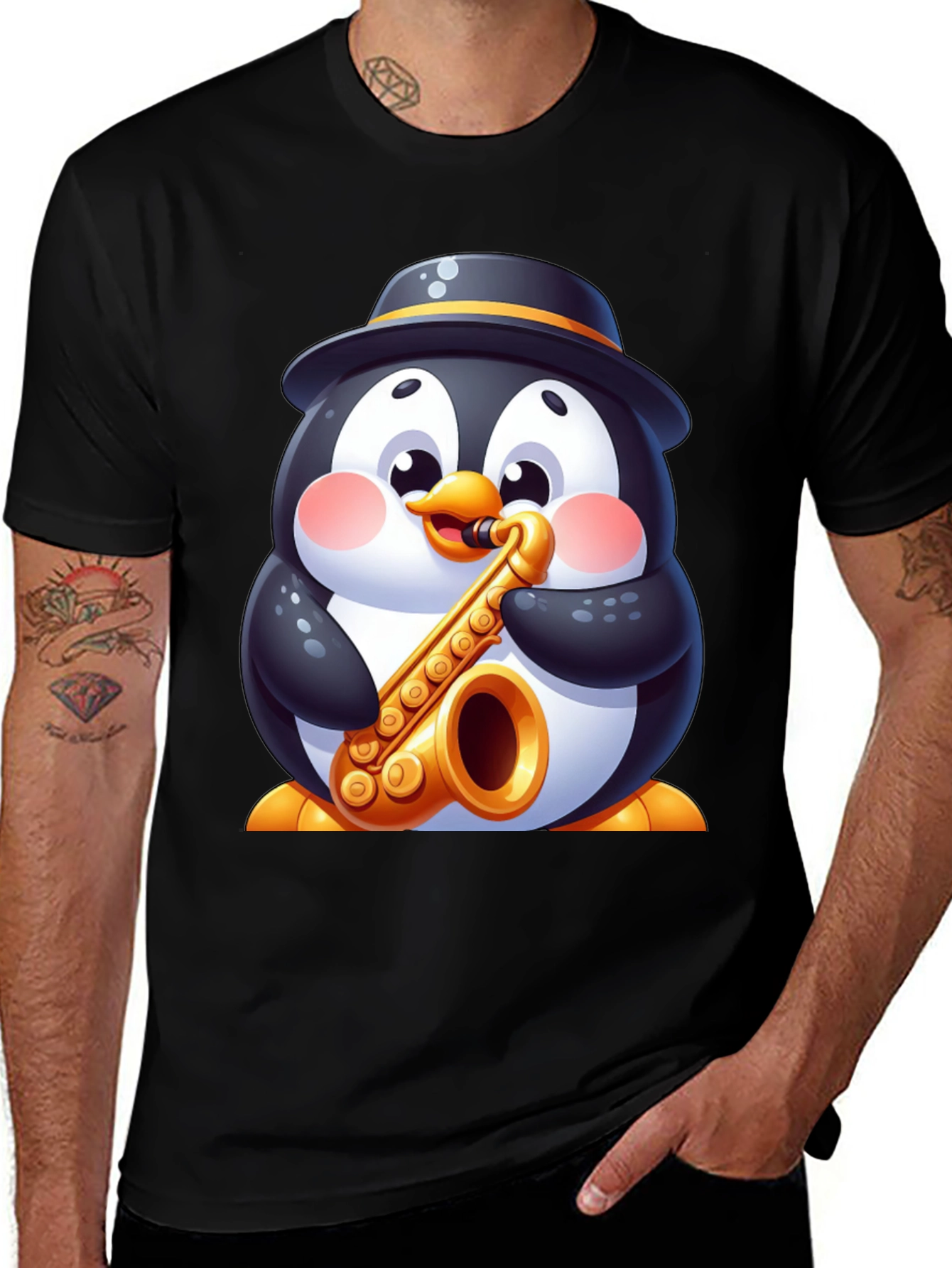 Variant 13 of Penguin Sax Player T-Shirt