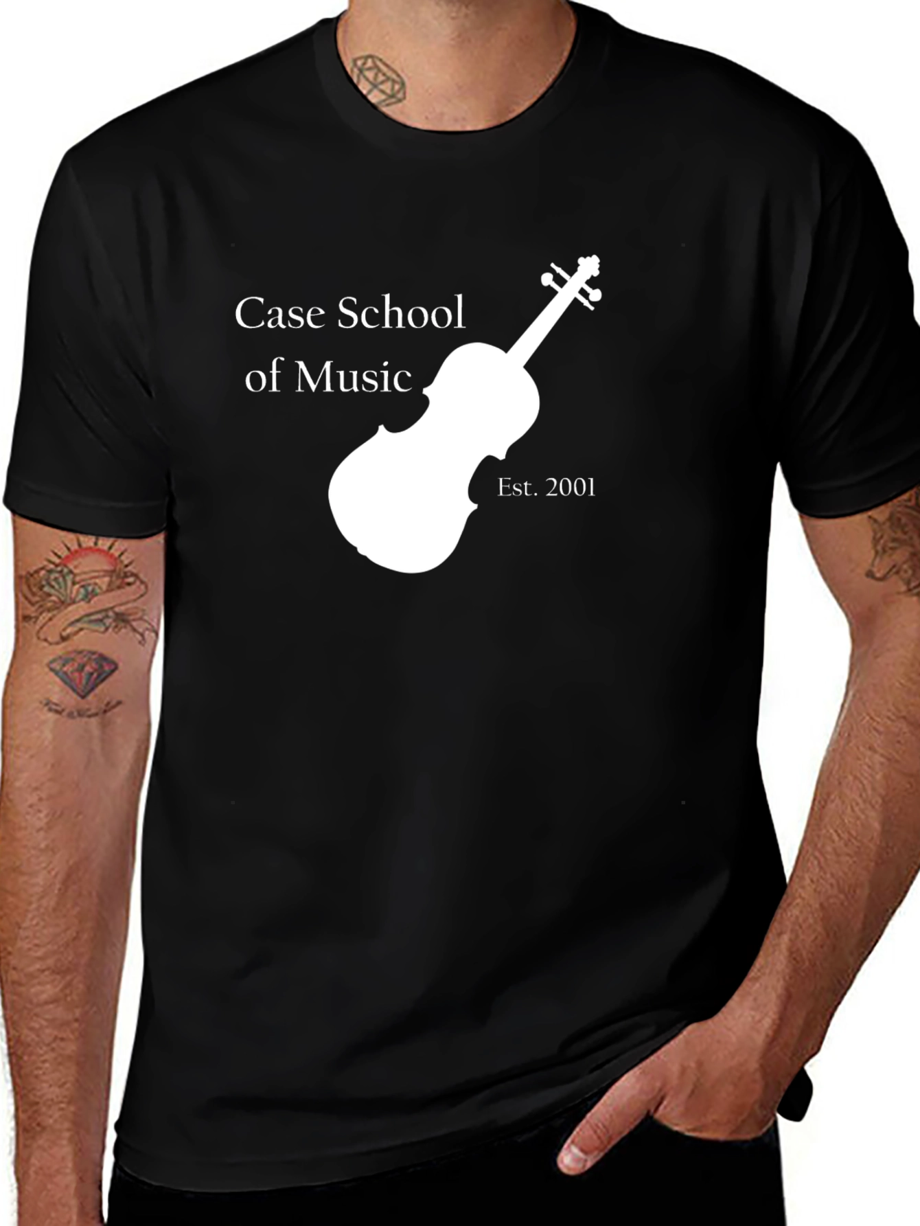 Variant 28 of Case School of Music Est. 2001 Black T-Shirt