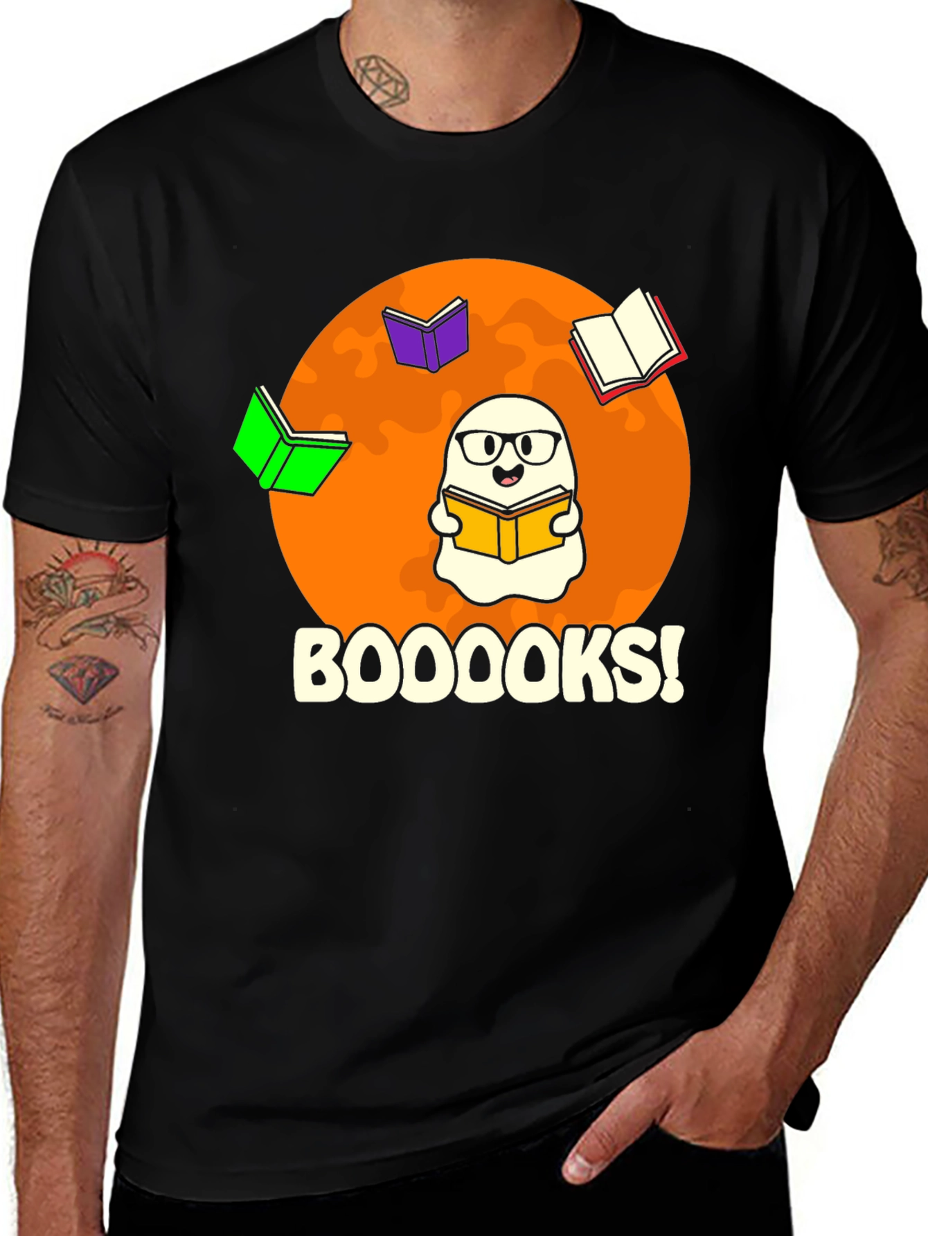 Variant 15 of Booooks! Graphic Tee - Halloween Reading Shirt