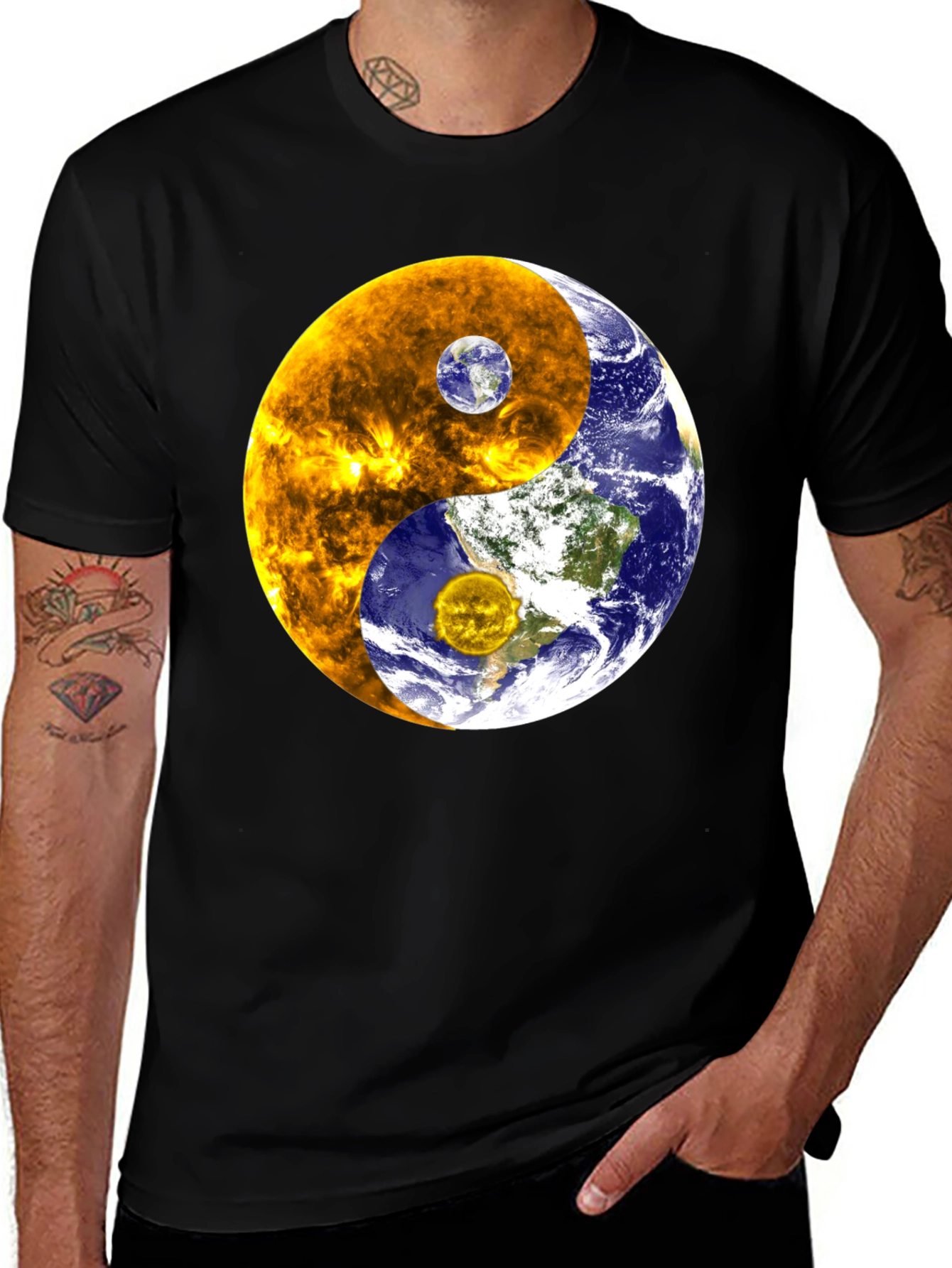 Variant 9 of Yin Yang Earth & Sun Graphic T-Shirt