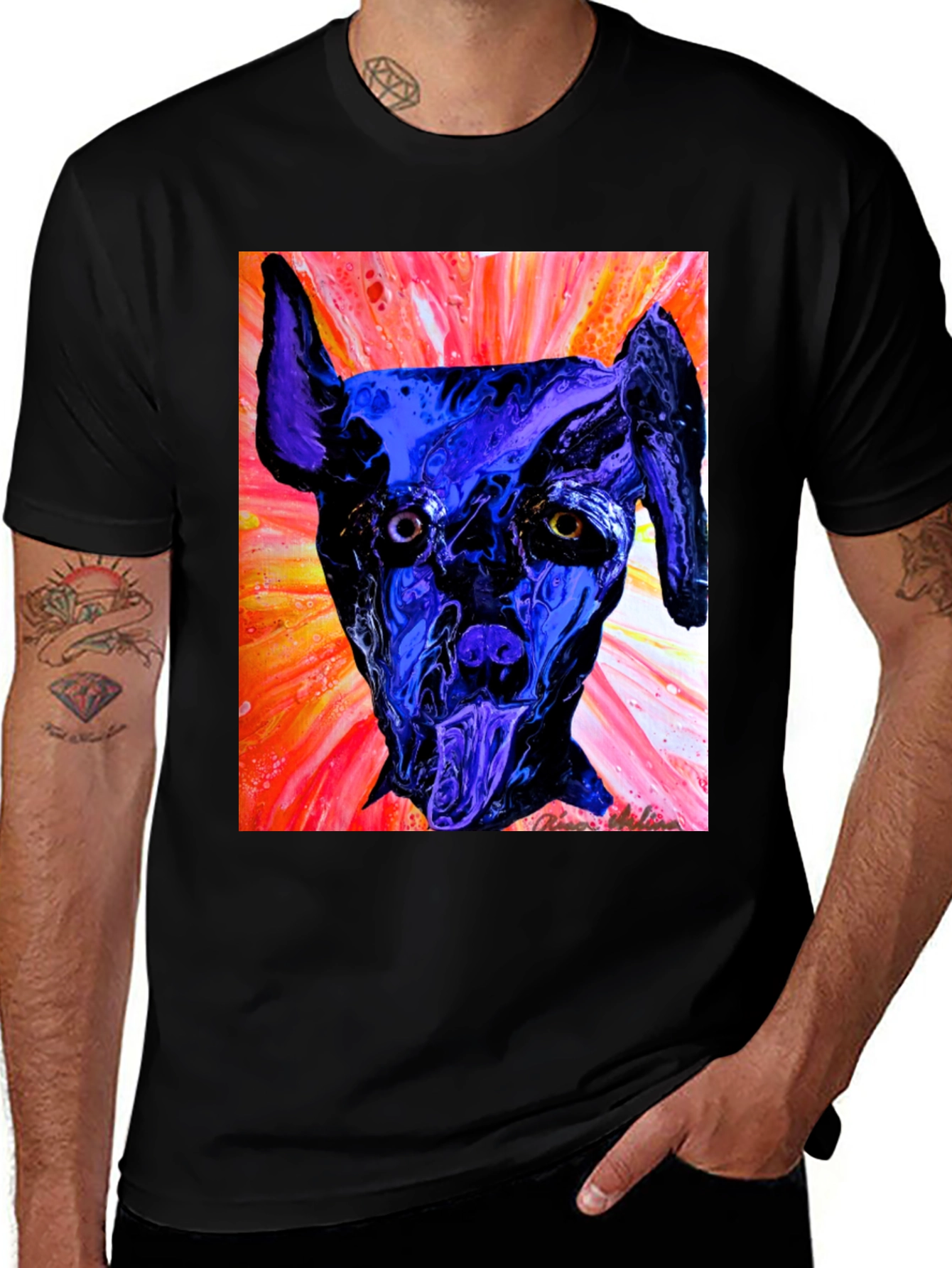 Variant 18 of Dog Art Graphic Tee