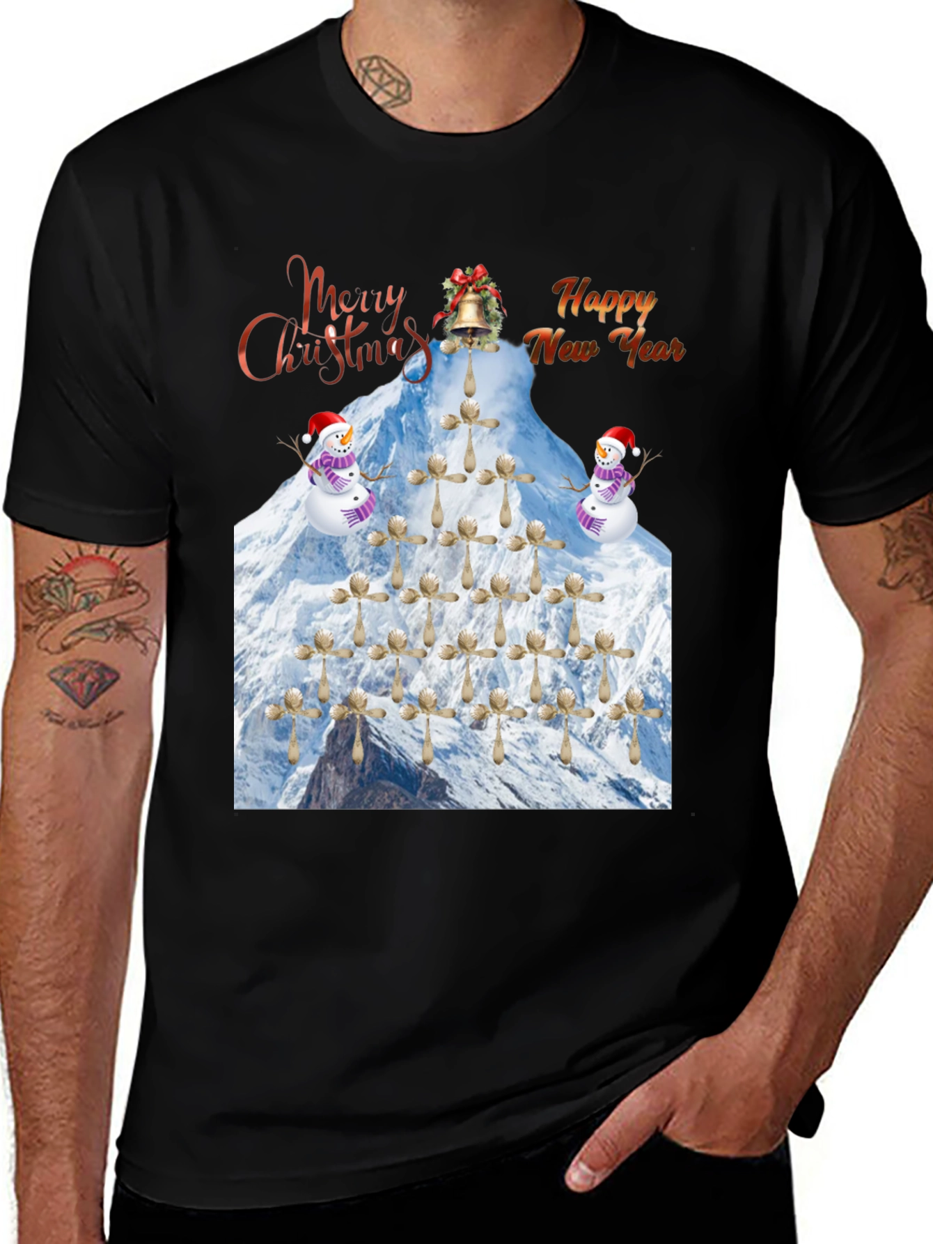Festive Spoon Christmas Tree T-Shirt