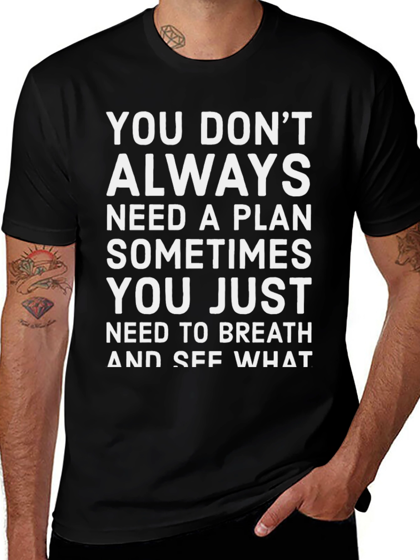 Variant 16 of Motivational T-Shirt: Breathe and See