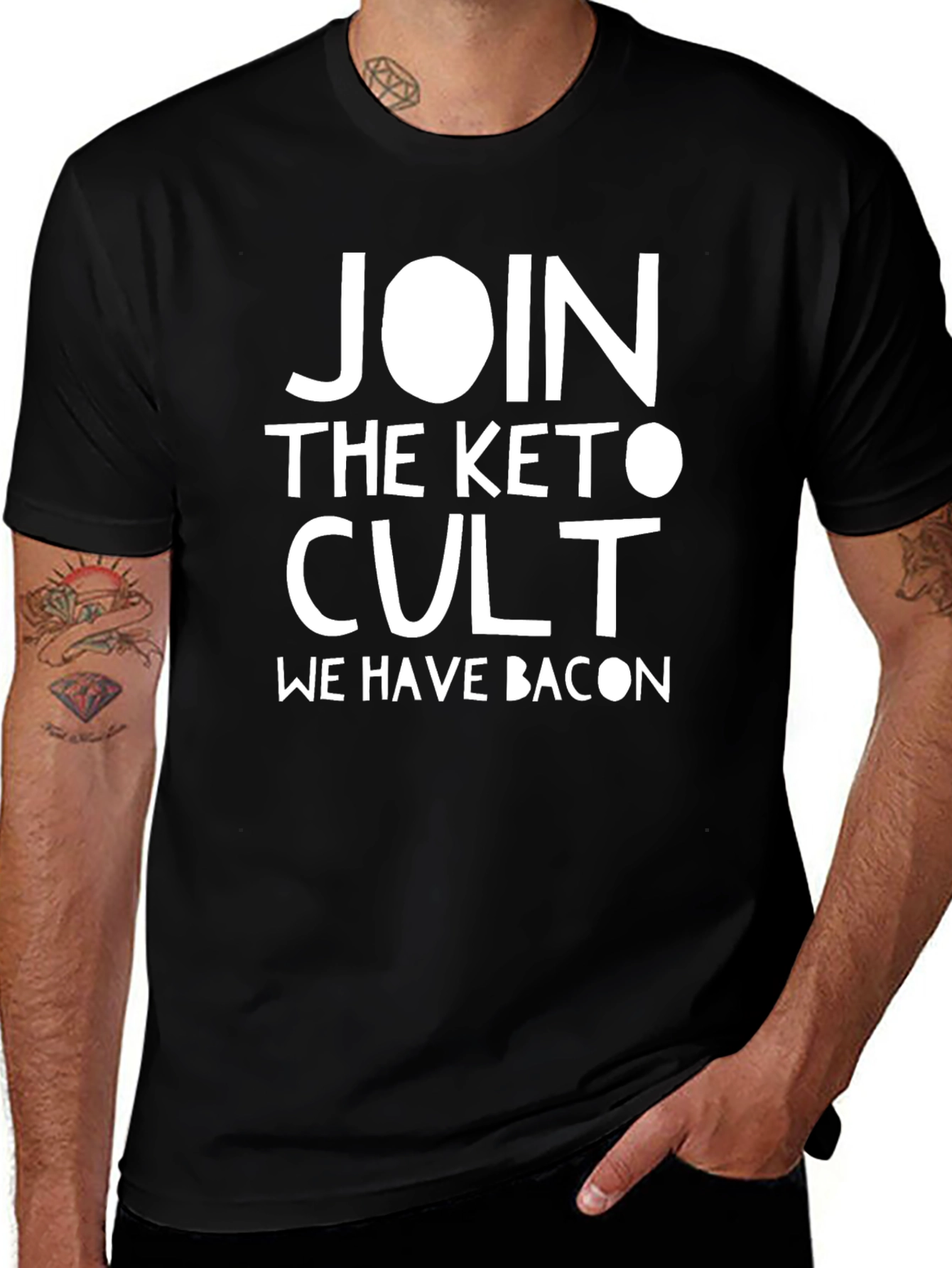 Variant 19 of Join The Keto Cult T-Shirt - Bacon Lovers Tee