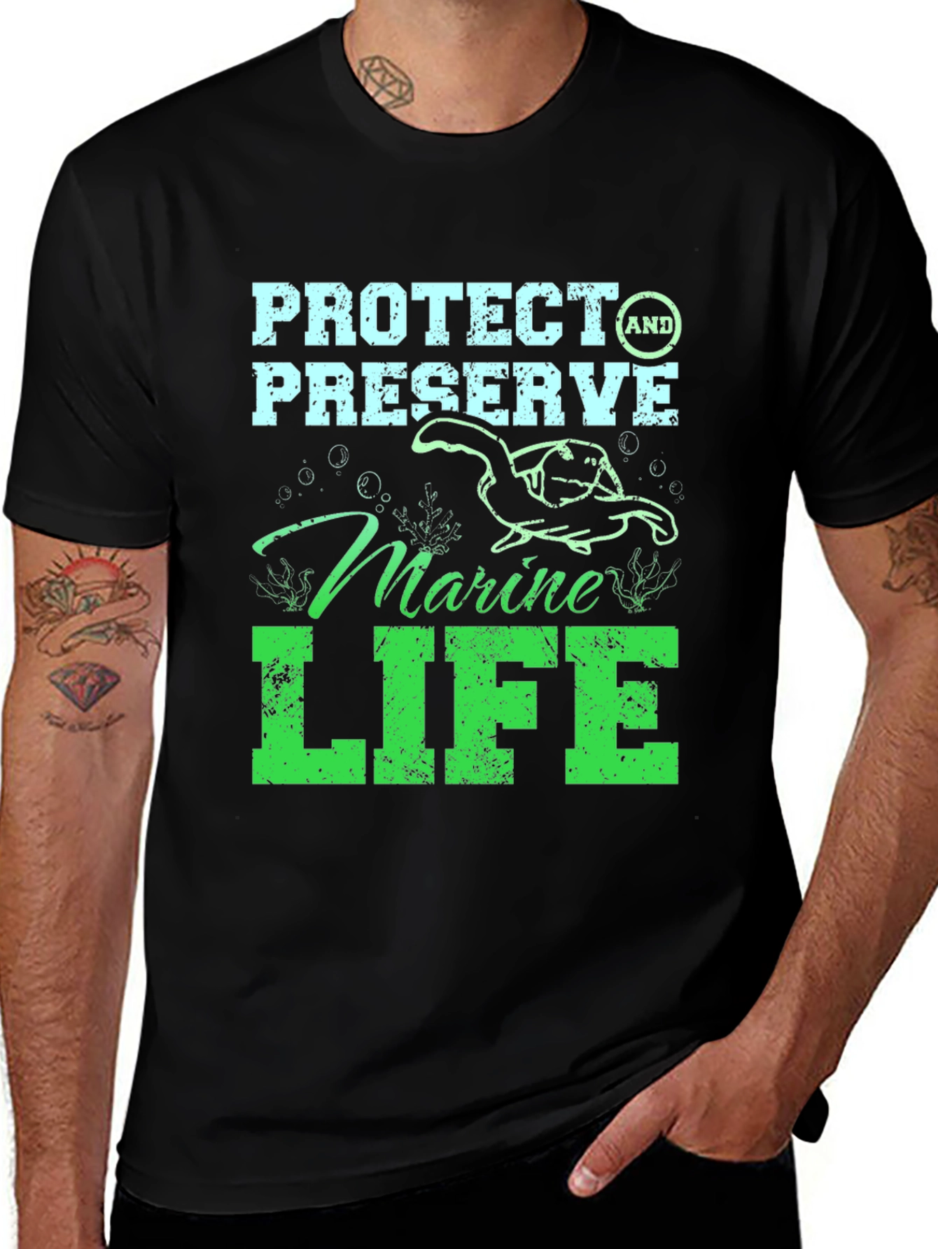 Variant 9 of Protect Marine Life Graphic Tee
