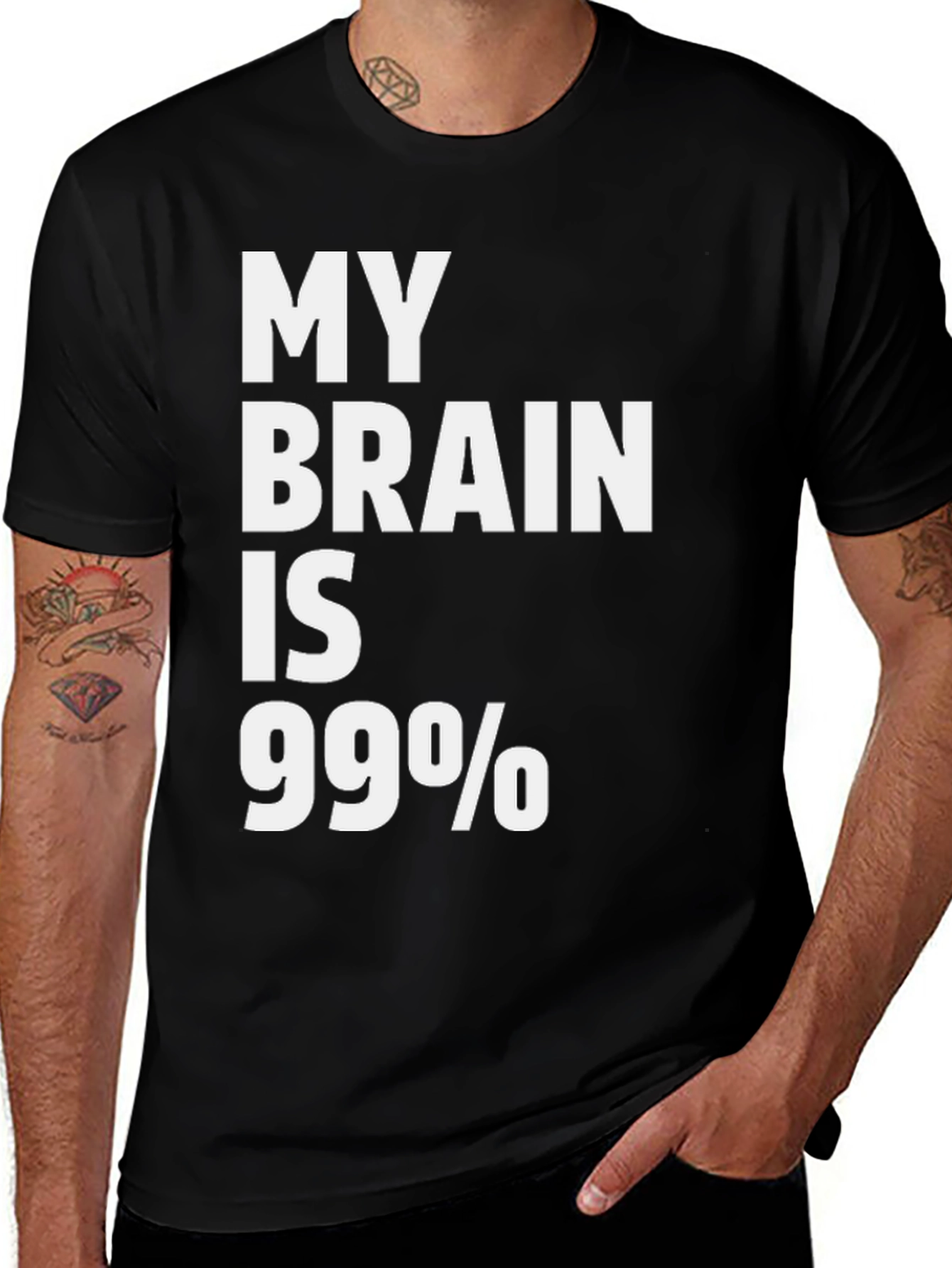 Variant 23 of My Brain is 99% Sarcastic Humor T-Shirt