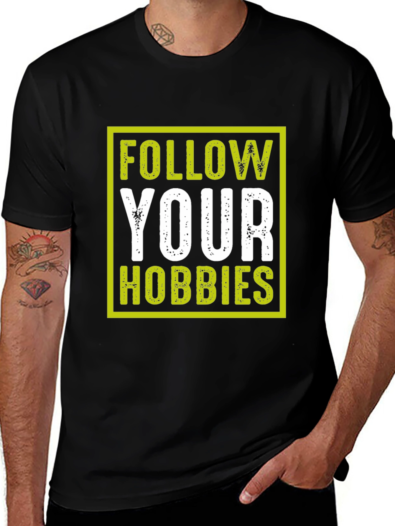 Variant 4 of Follow Your Hobbies Graphic T-Shirt