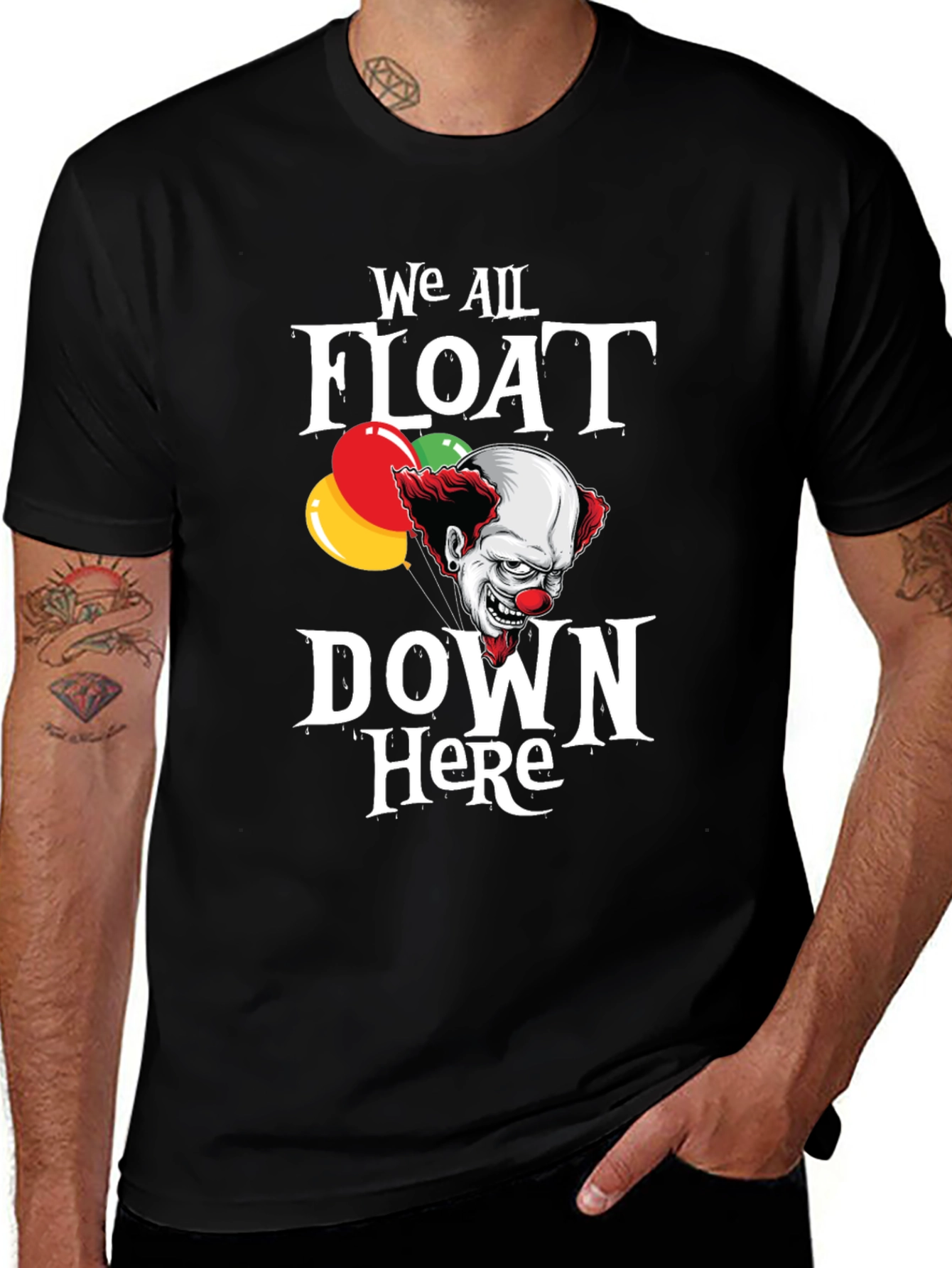 Variant 3 of We All Float Down Here Horror Clown T-Shirt