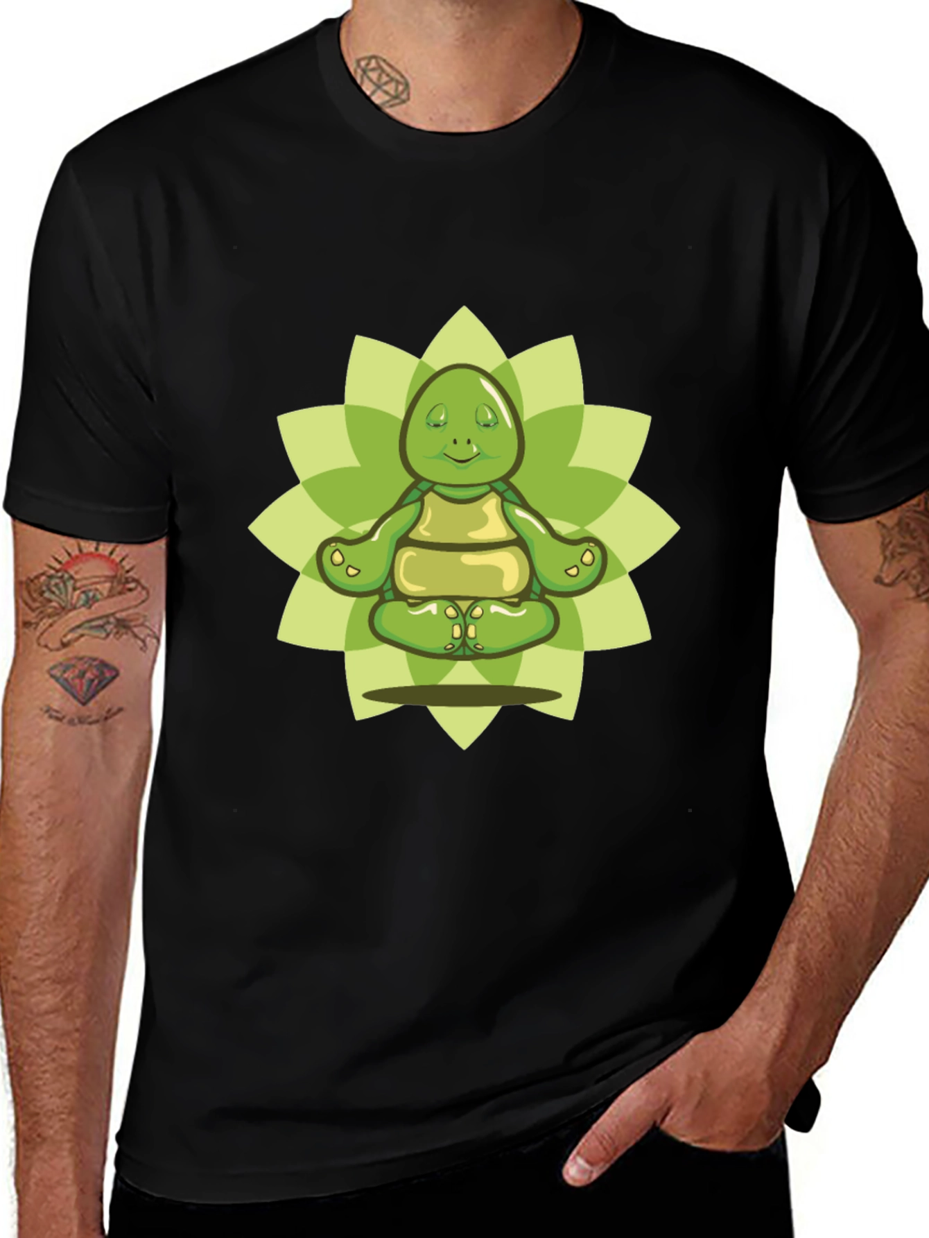 Variant 24 of Zen Turtle T-Shirt - Meditating Reptile Design