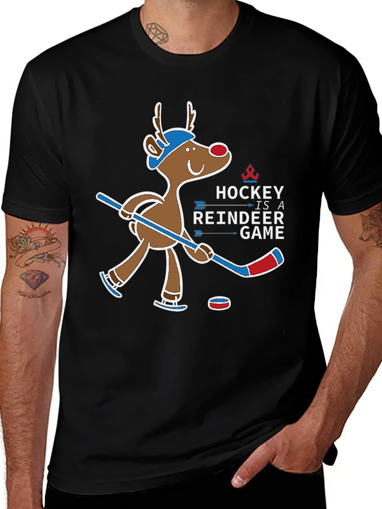 Hockey Reindeer Game T-Shirt