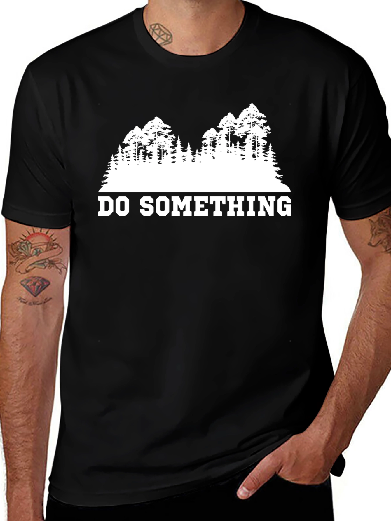 Variant 8 of Do Something T-Shirt - Mountain Design