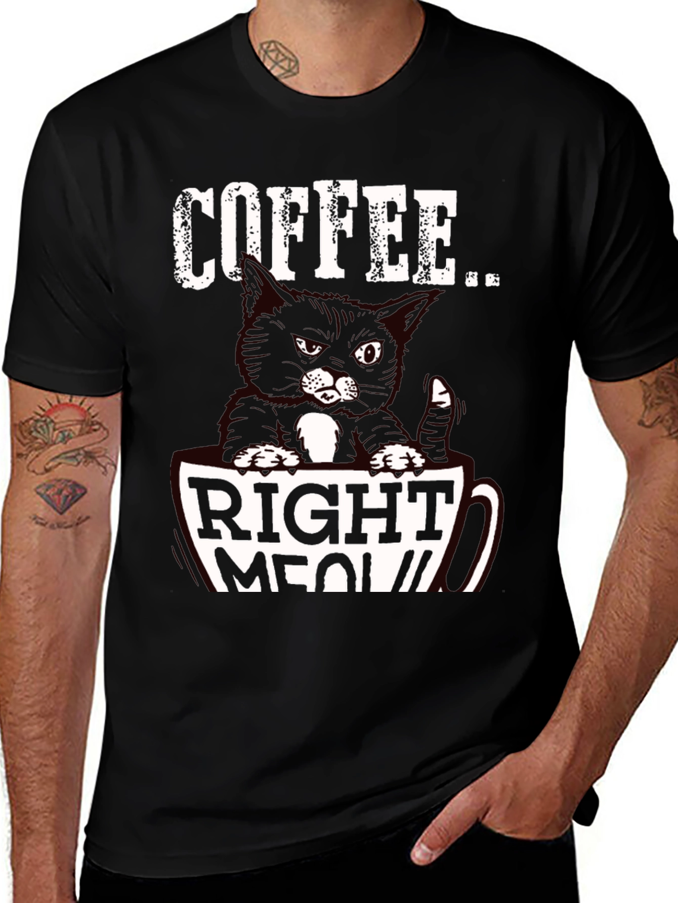 Variant 3 of Coffee Right Meow T-Shirt