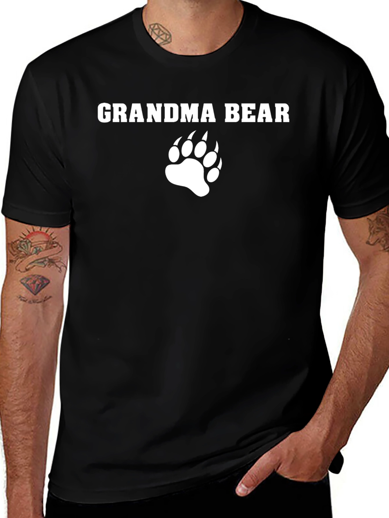 Grandma Bear T-Shirt - Cute Bear Paw Design