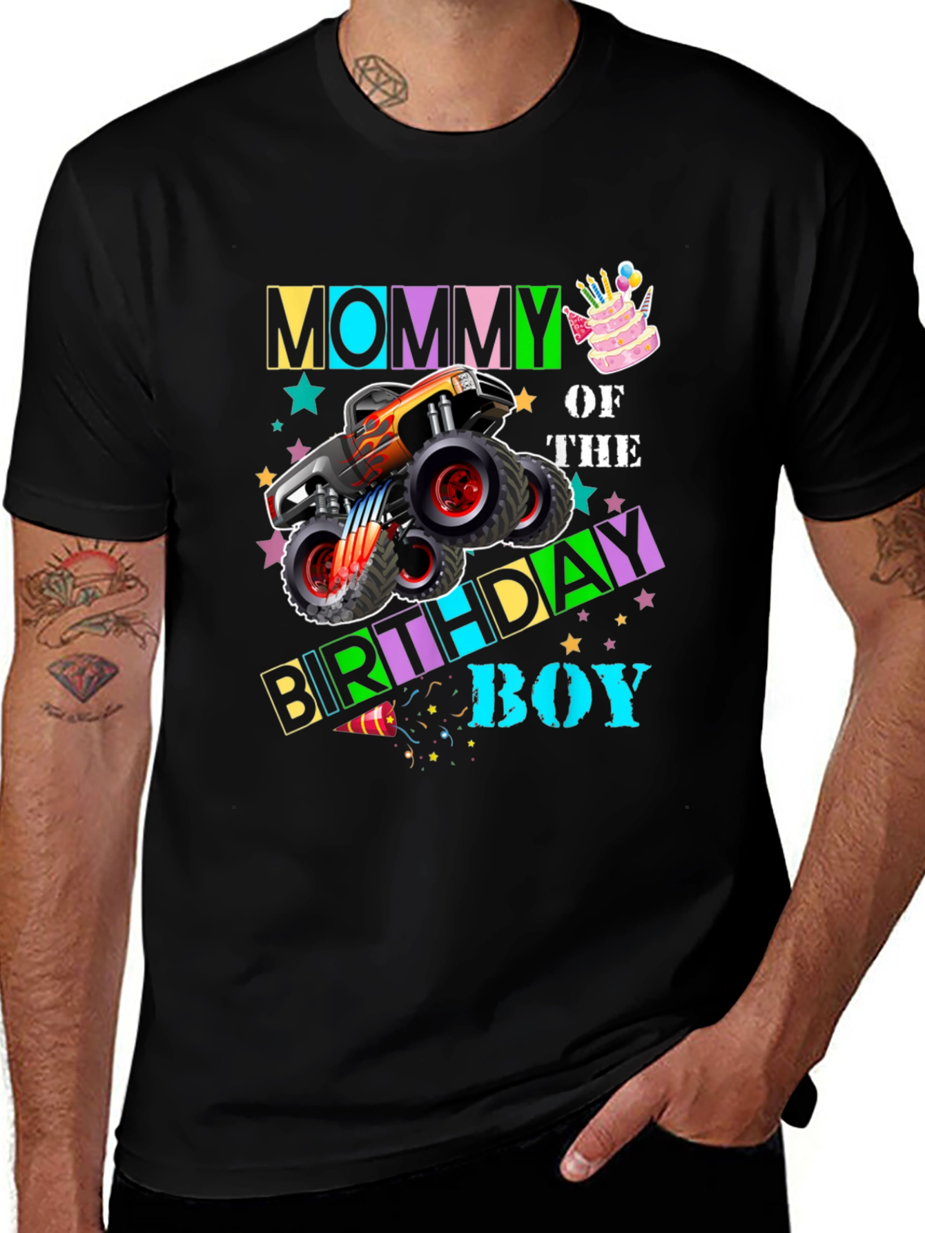 Variant 20 of Mommy of the Birthday Boy Monster Truck Tee