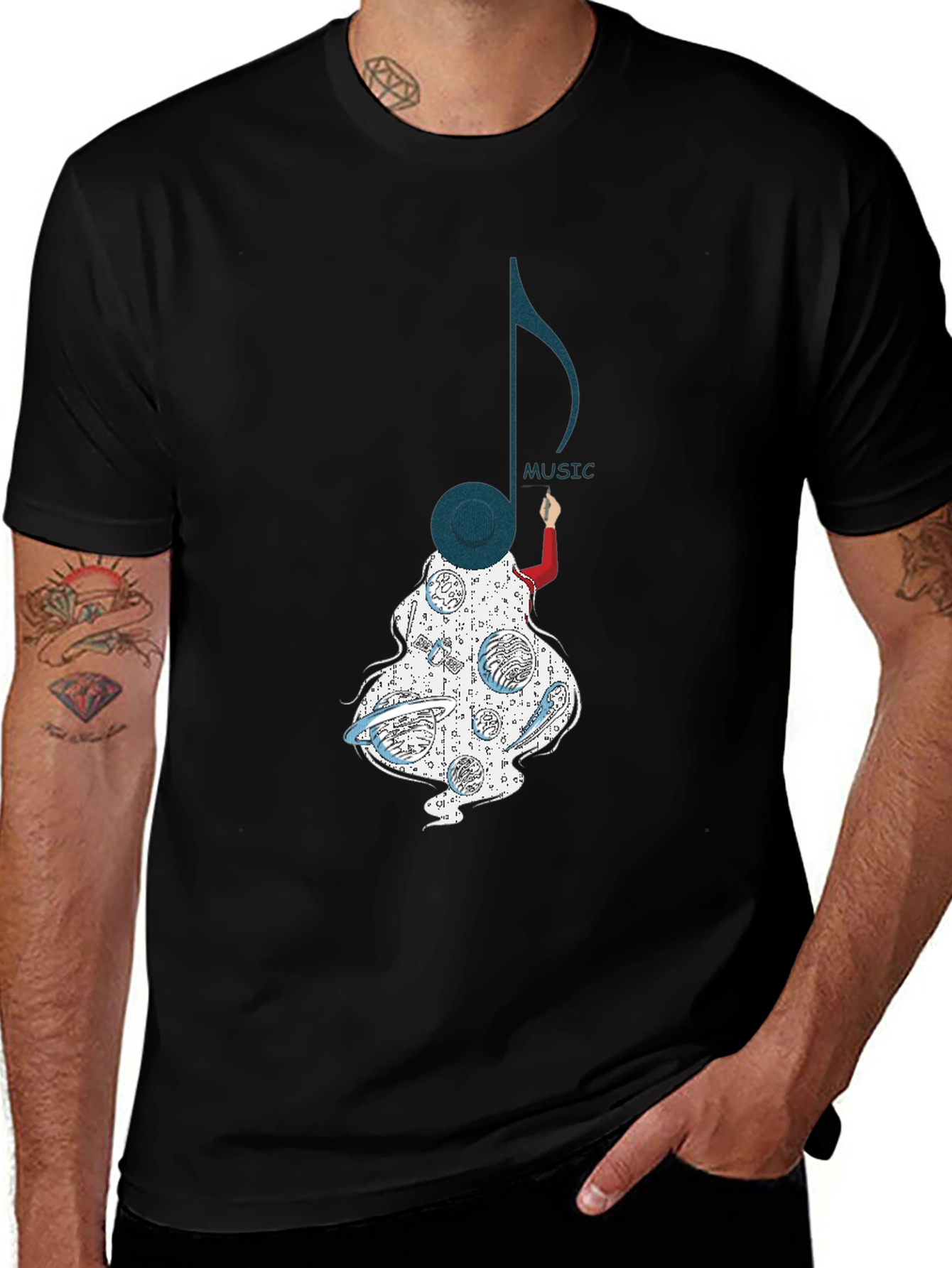 Variant 14 of Music Note Graphic Tee - Stylish Unisex T-Shirt