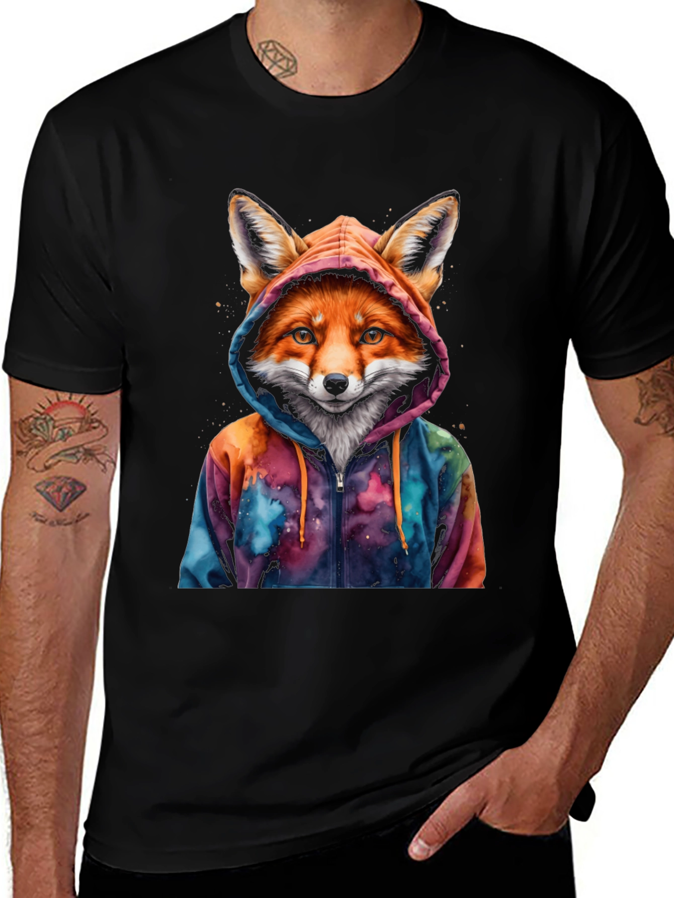 Variant 5 of Fox in Hoodie Graphic Tee