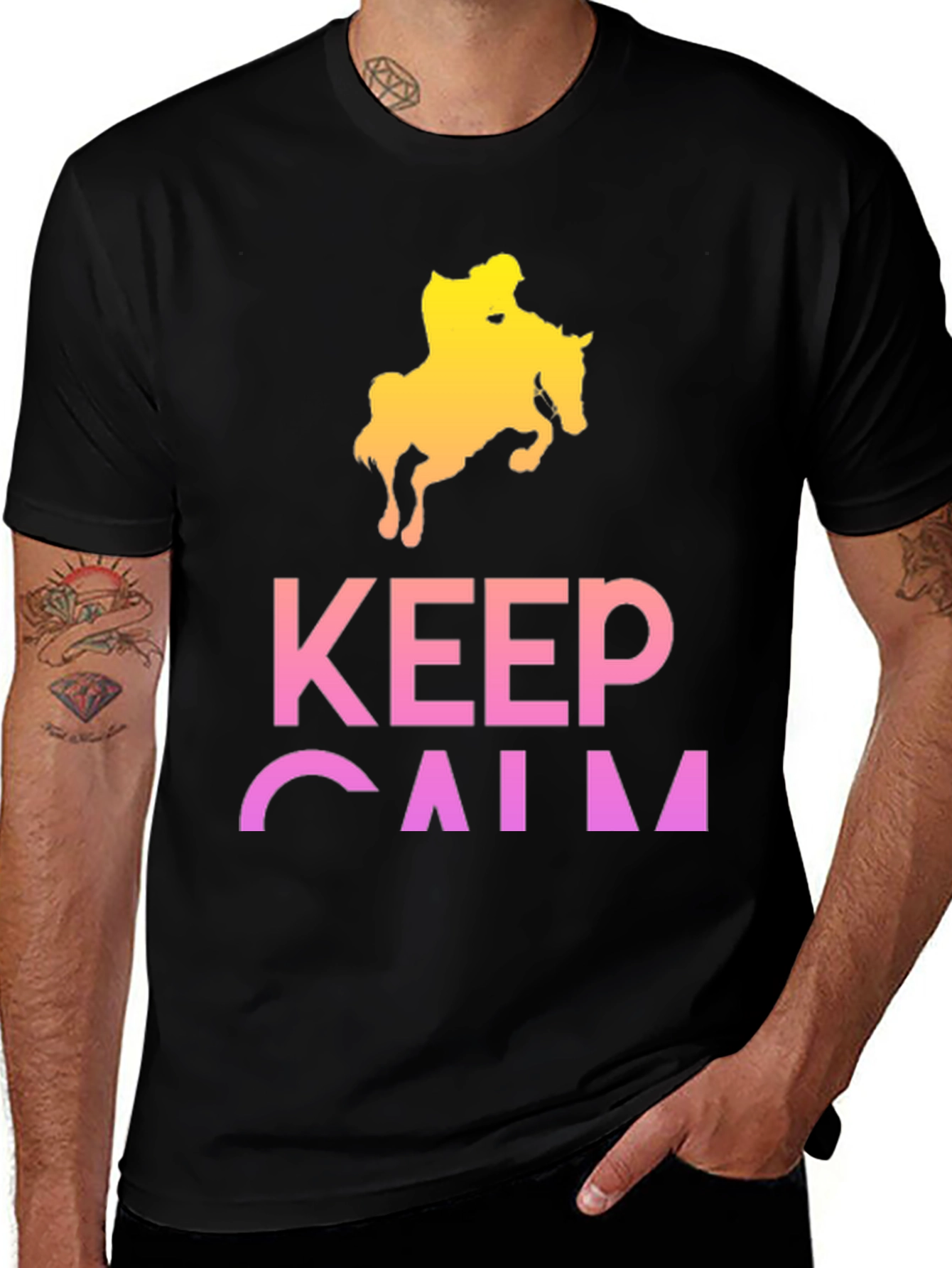 Variant 9 of Keep Calm Equestrian T-Shirt - Horse Lover Tee