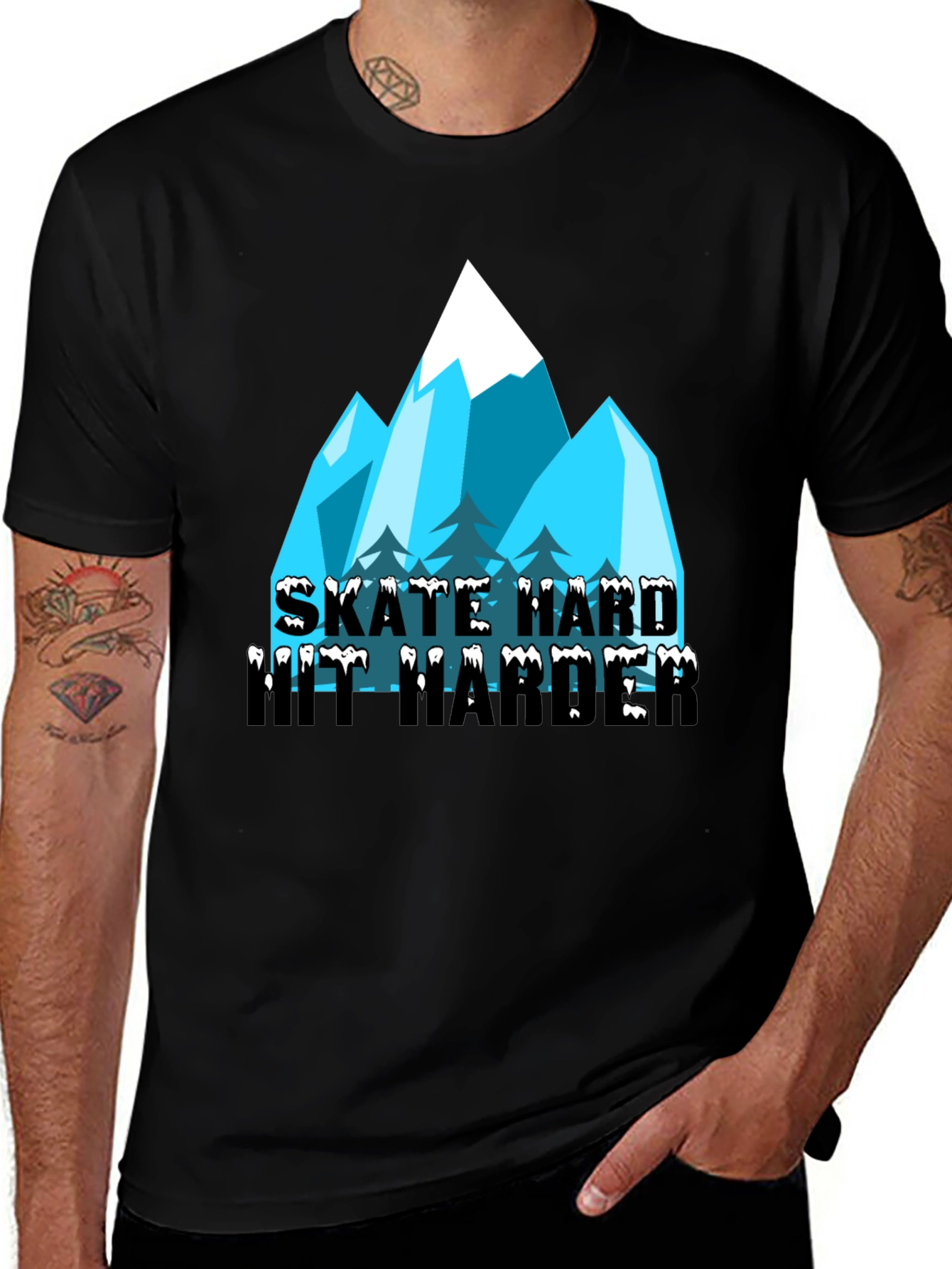 Variant 27 of Skate Hard Lift Harder Graphic T-Shirt