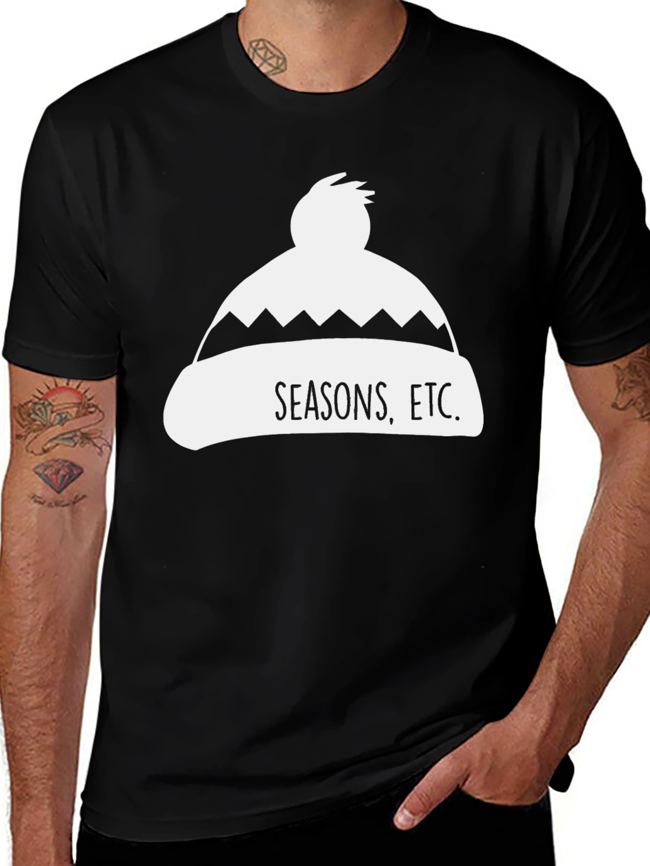 Variant 17 of Seasons, Etc. Winter Hat Graphic Tee