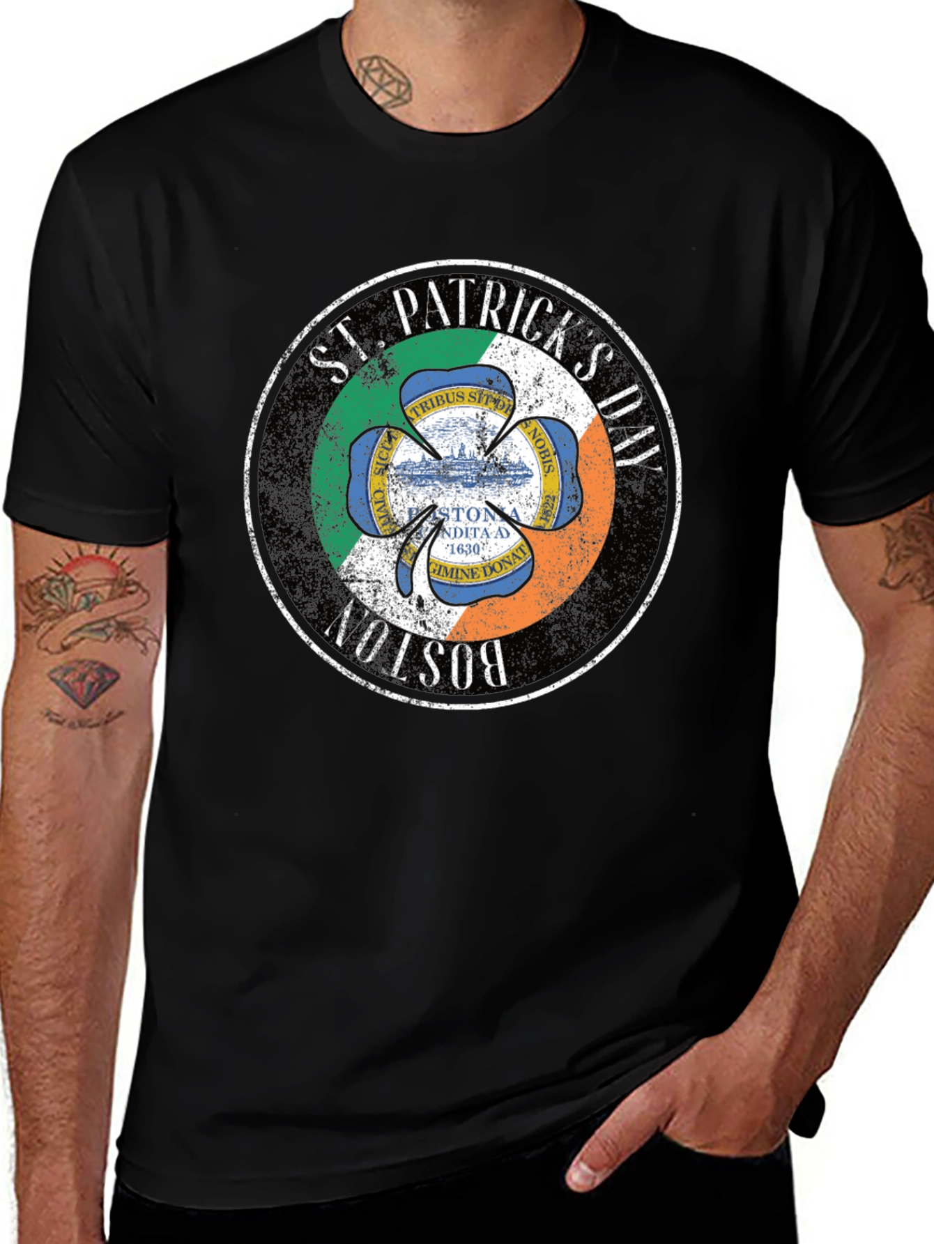 St. Patrick's Day Boston Shamrock T-Shirt