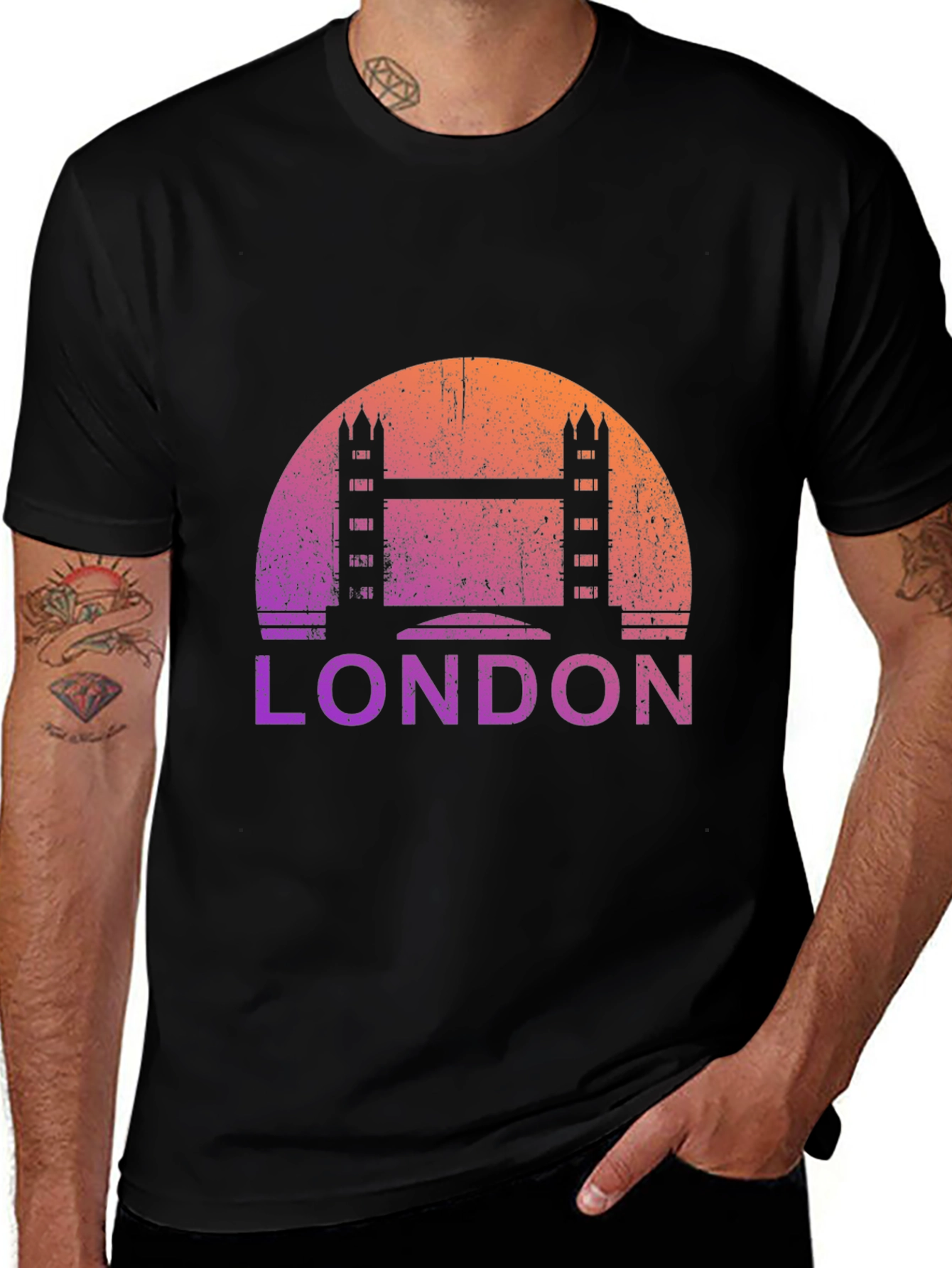 London Bridge Retro Graphic Tee - Unisex