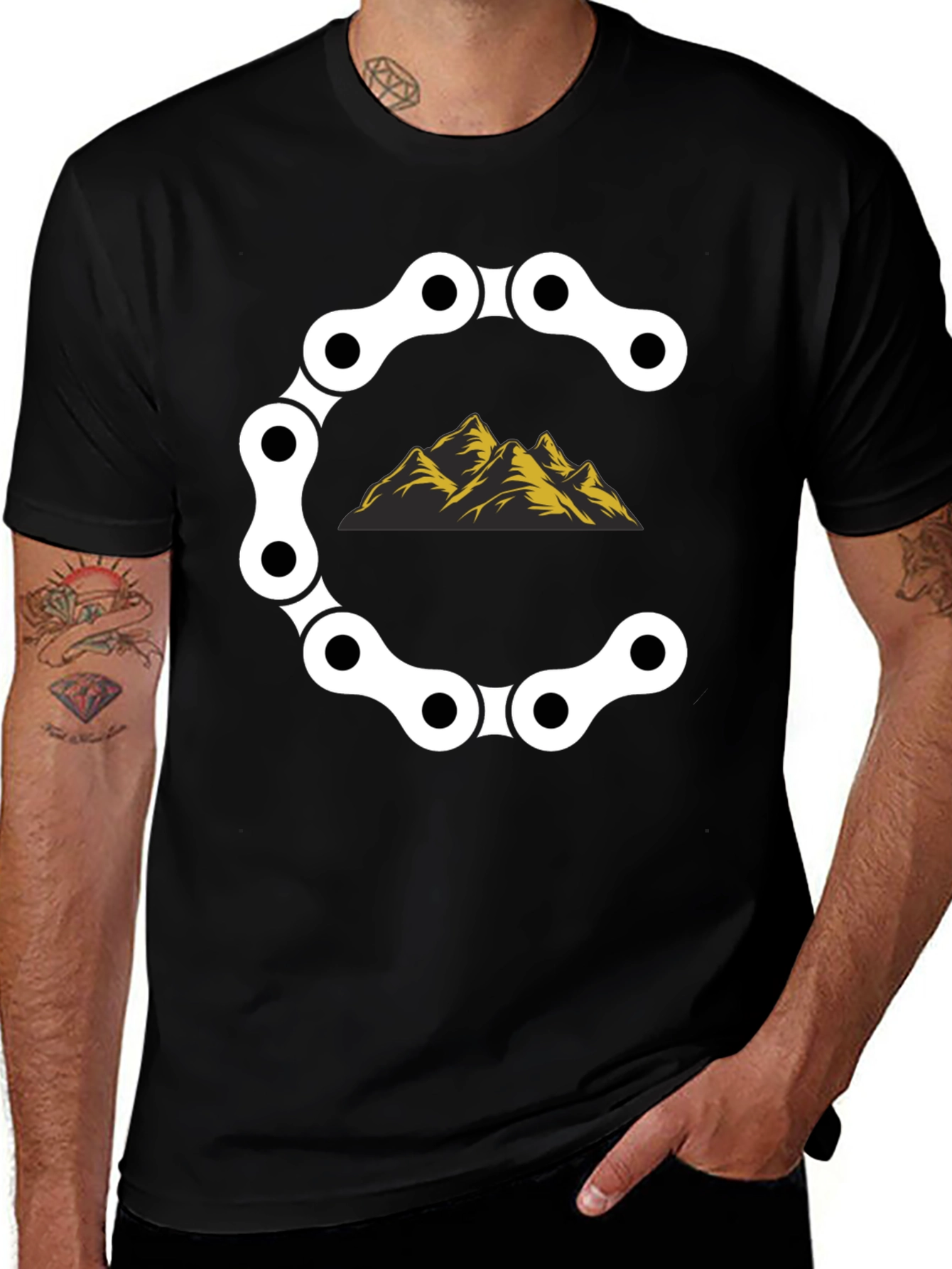 Mountain Bike Chain Graphic Tee - Adventure Ready
