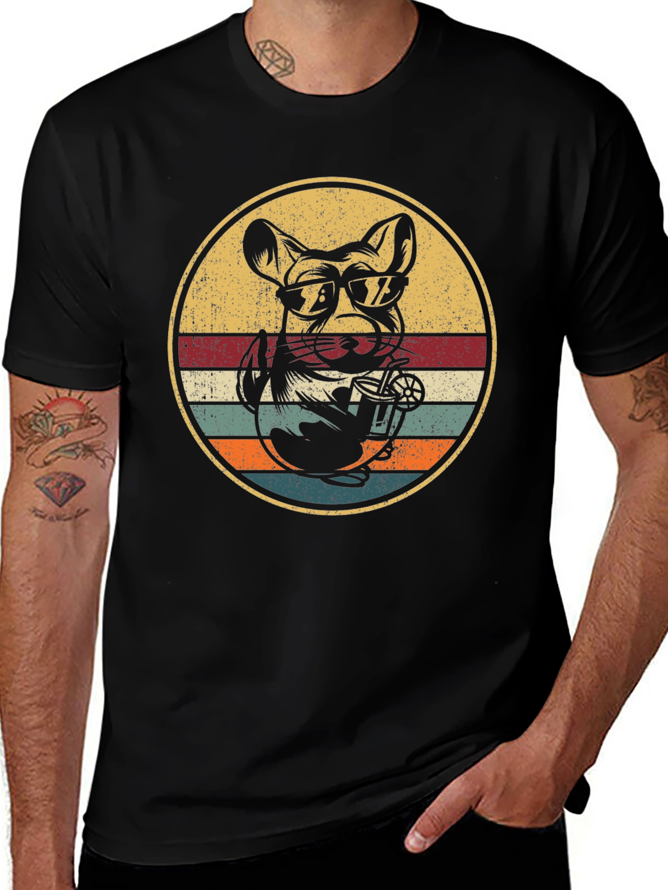 Variant 14 of Cool Dog Drinking Tee - Retro Style