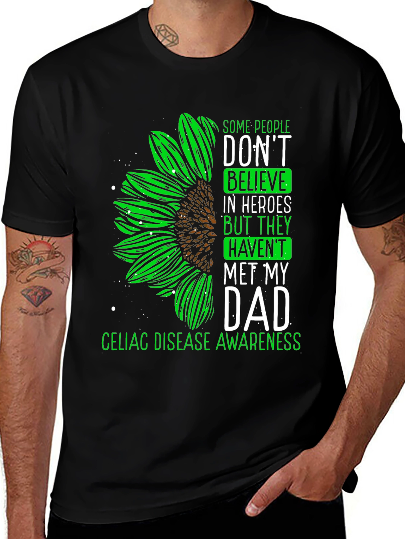 Celiac Awareness T-Shirt Sunflower Graphic