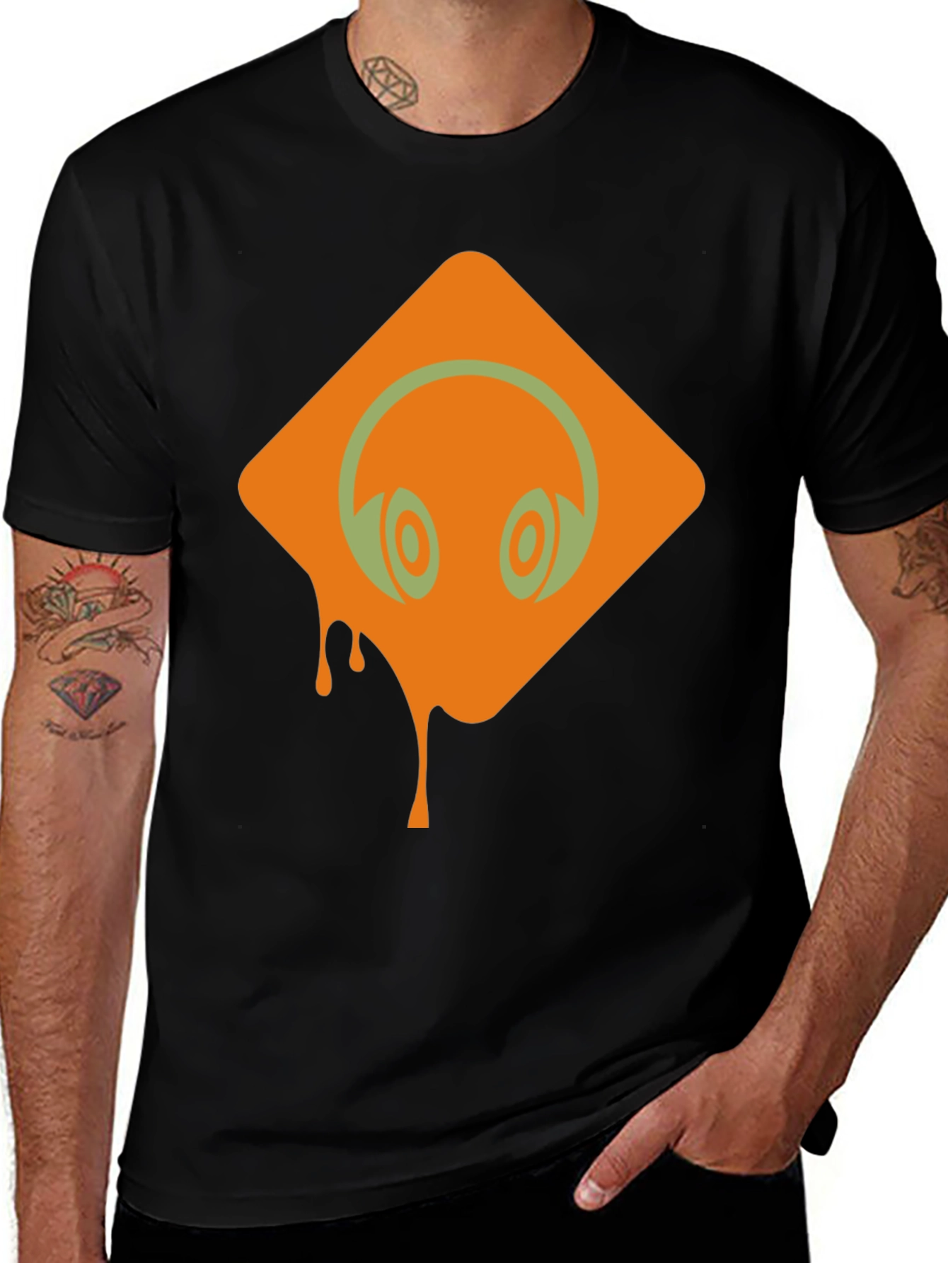 Variant 12 of Headphones Graphic Black T-Shirt