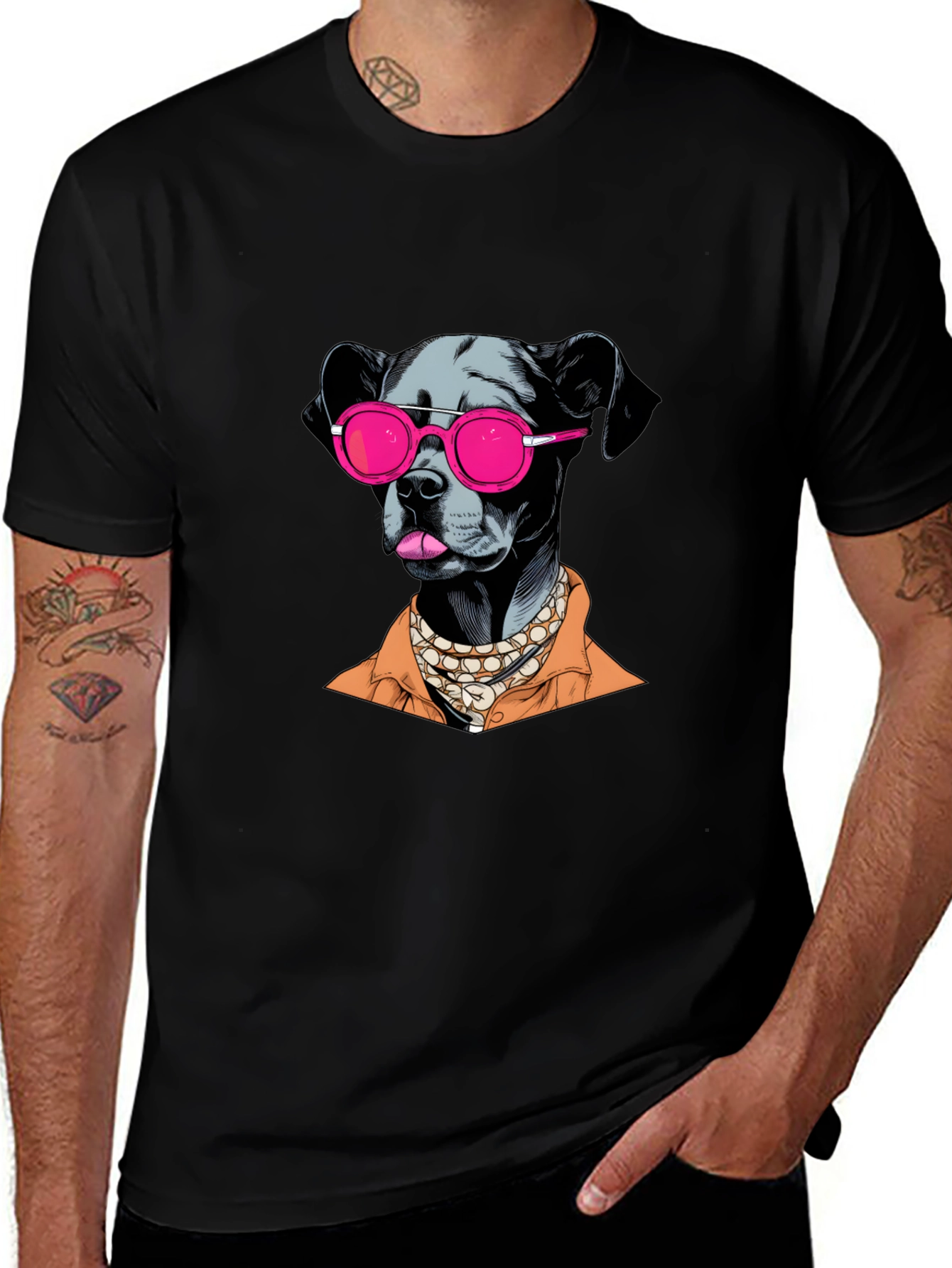 Dog with Shades Graphic Tee - Cool & Unique!