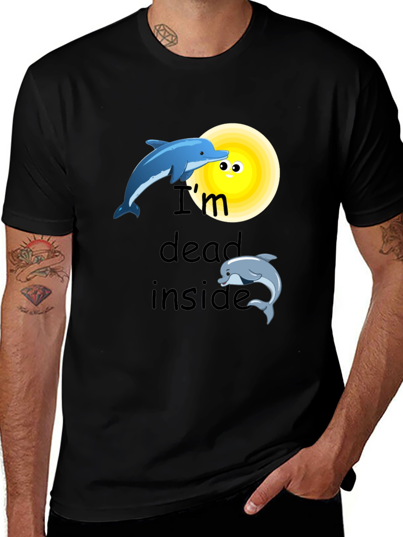 Variant 12 of I'm Dead Inside Dolphin Graphic Tee